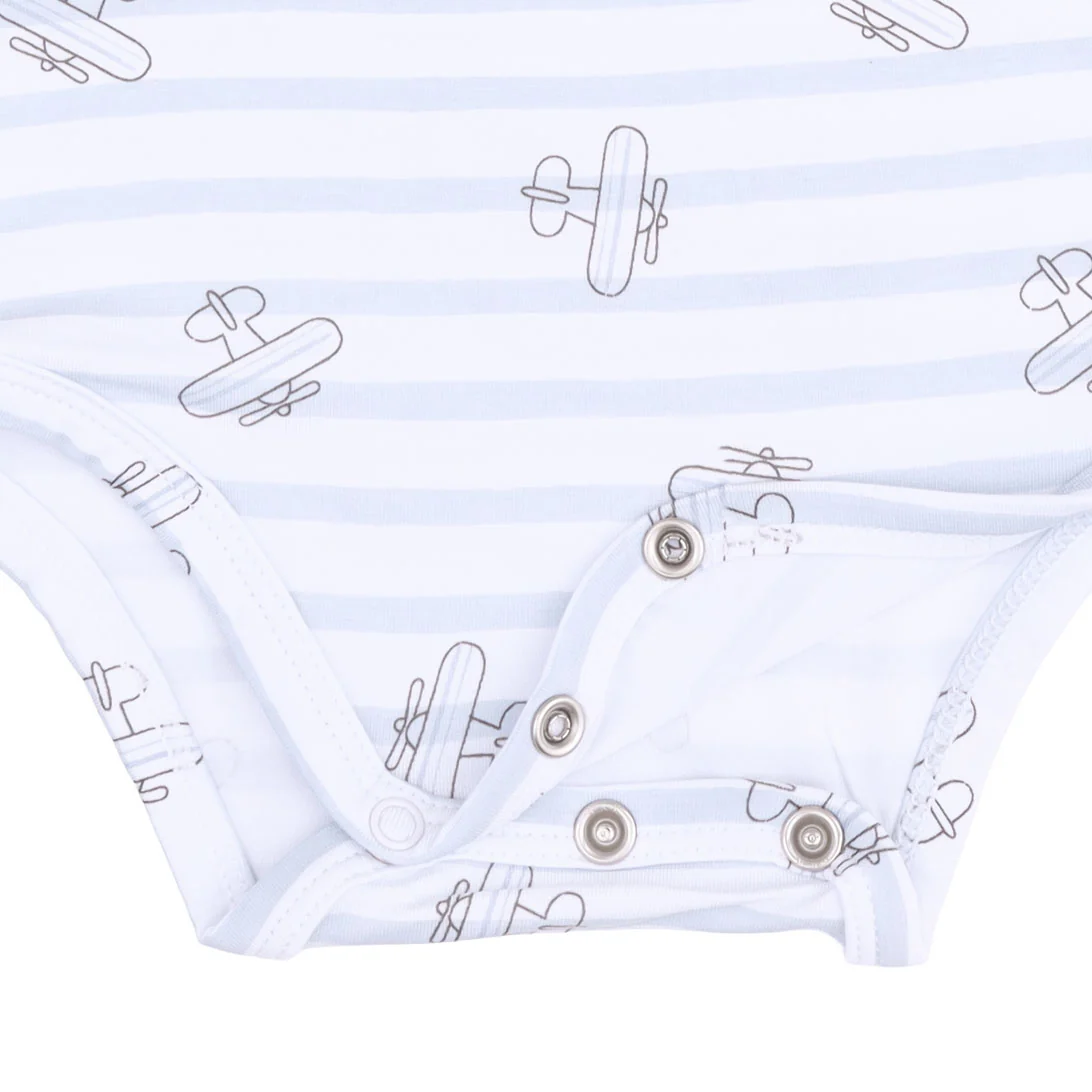 Airplane Stripe - Henley Bodysuit - Image 4