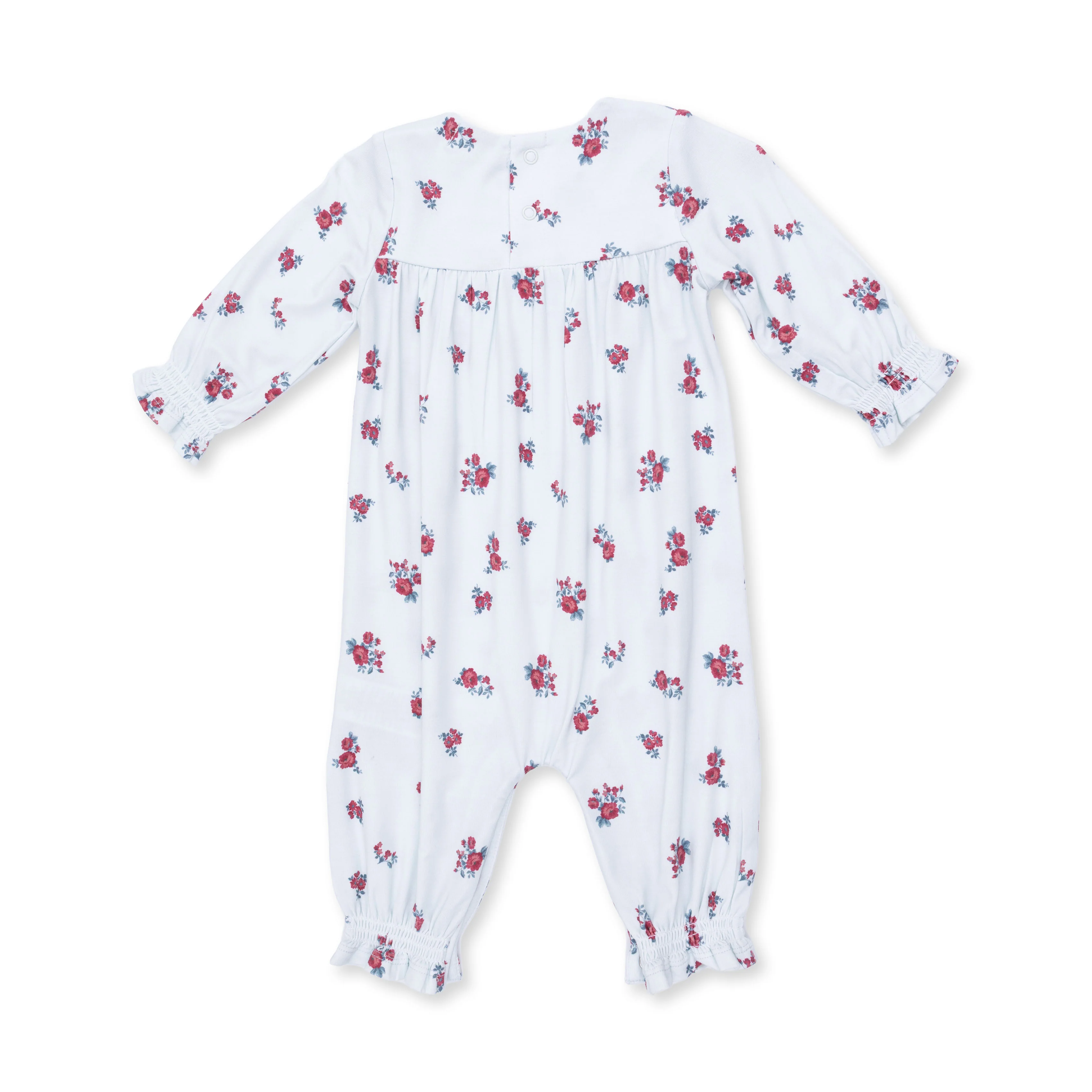 Alyssa Floral - Smocked Long Sleeve Romper - Image 4