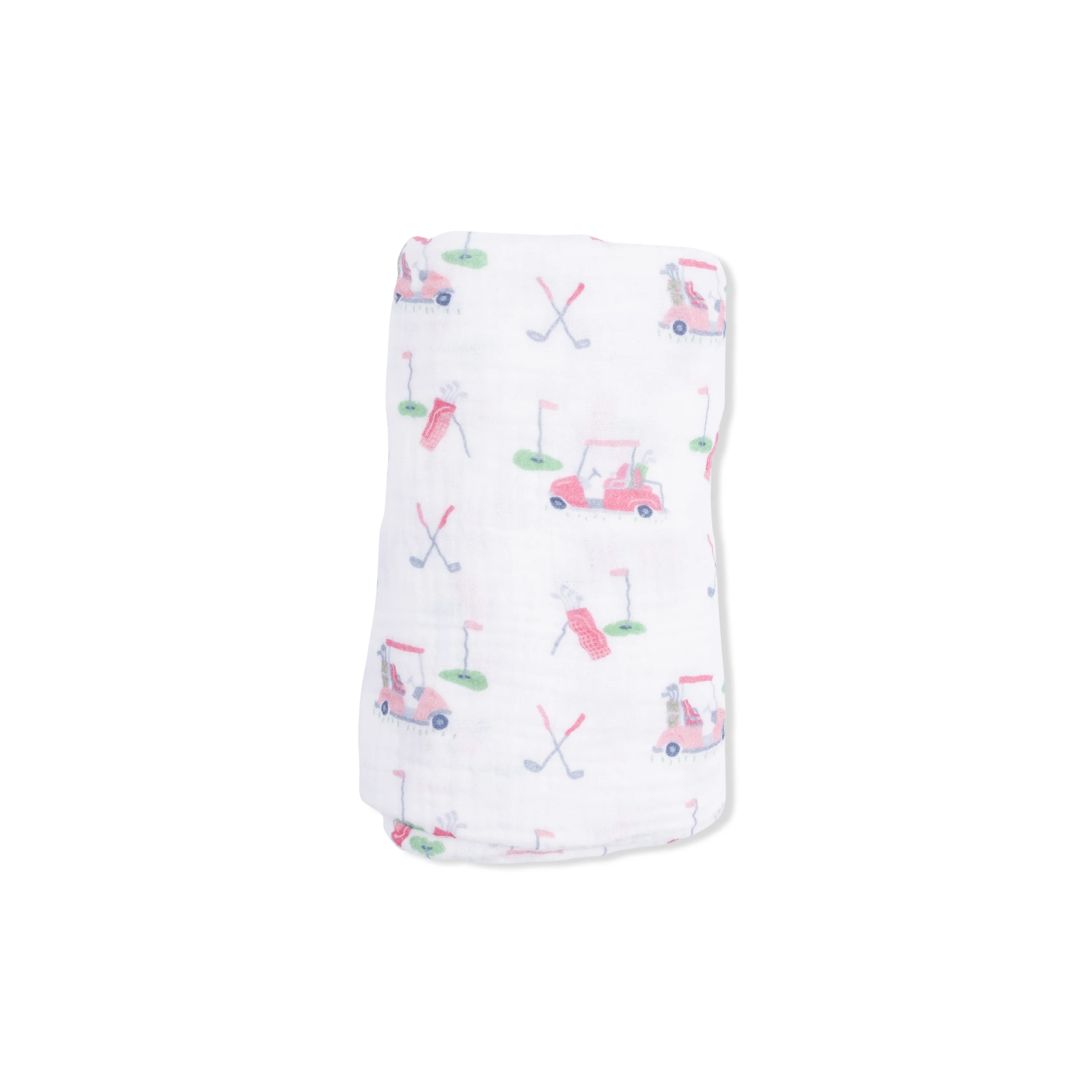 Baby Golf Carts Pink - Swaddle Blanket - Image 3