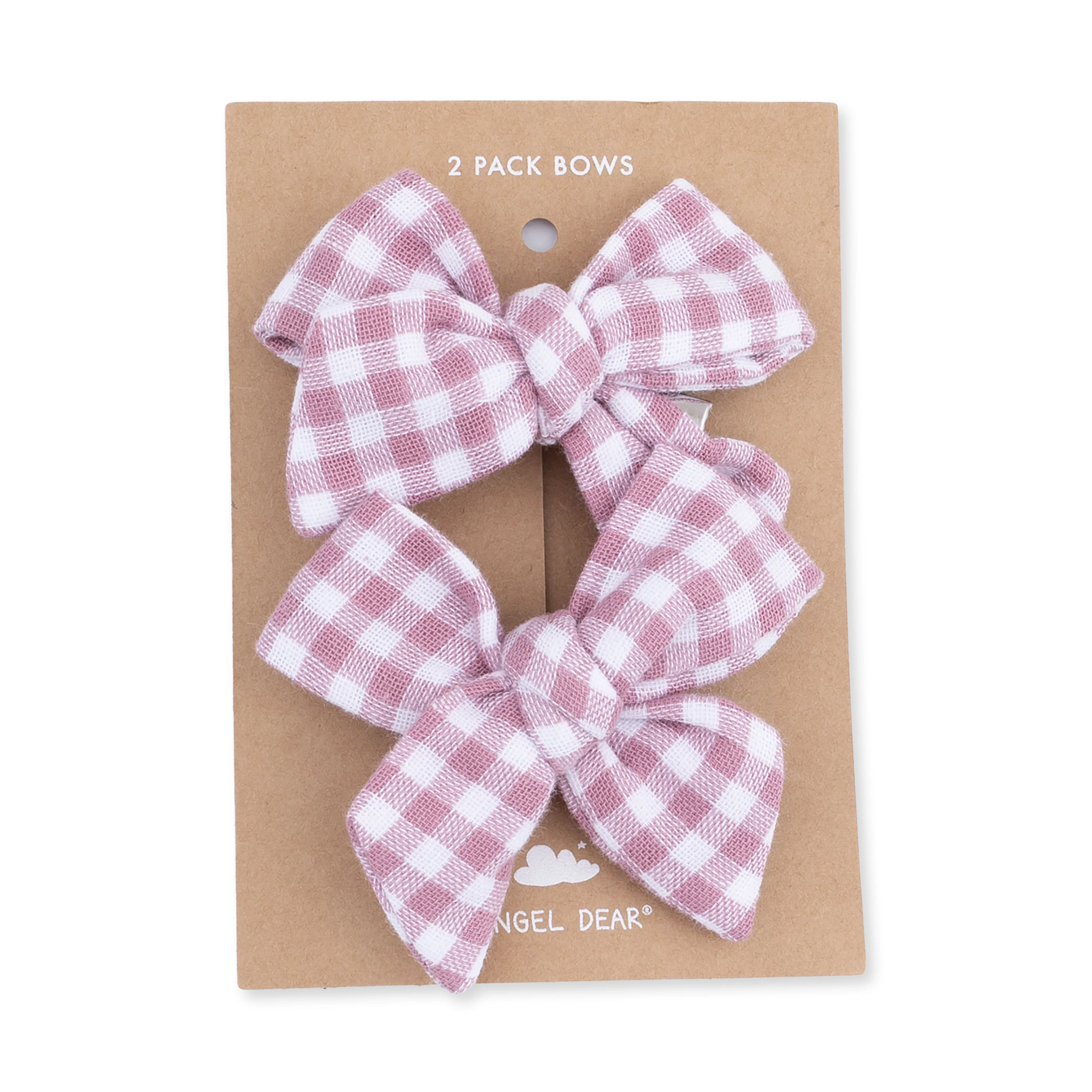 Berry Gingham - 2 Pack Bow Clips - Image 3