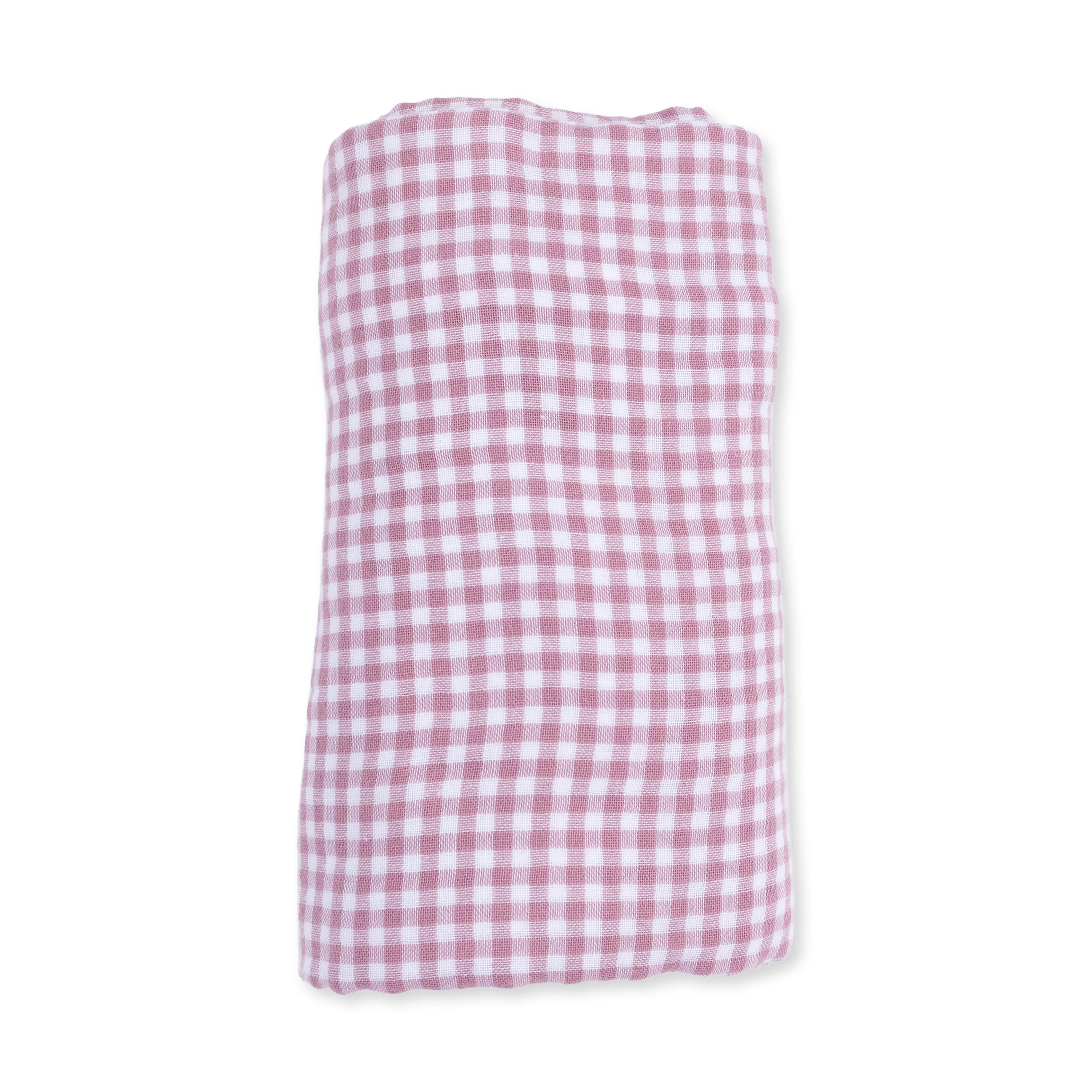 Berry Gingham - Swaddle Blanket - Image 3