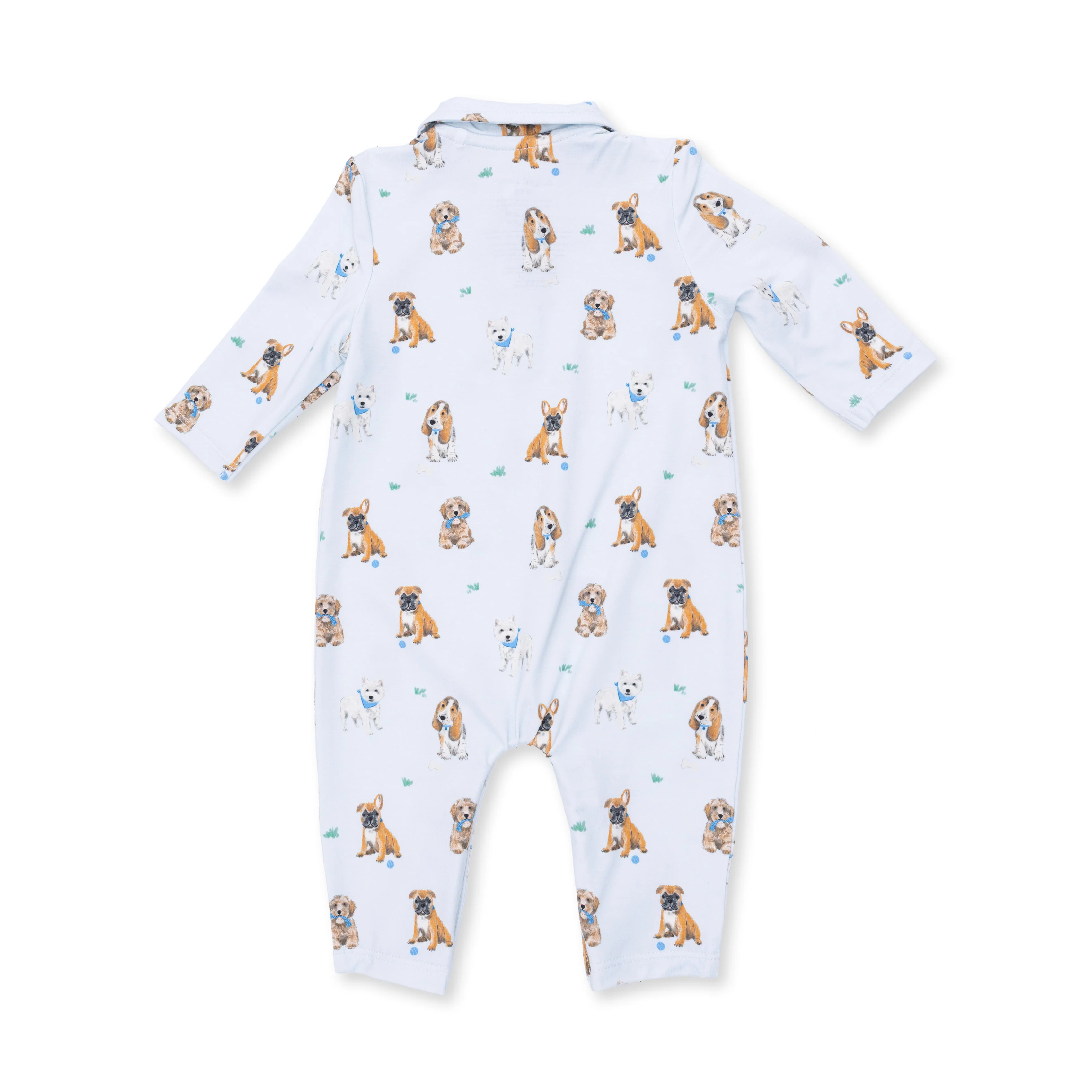Bestie Dogs Blue - Polo Romper - Image 2