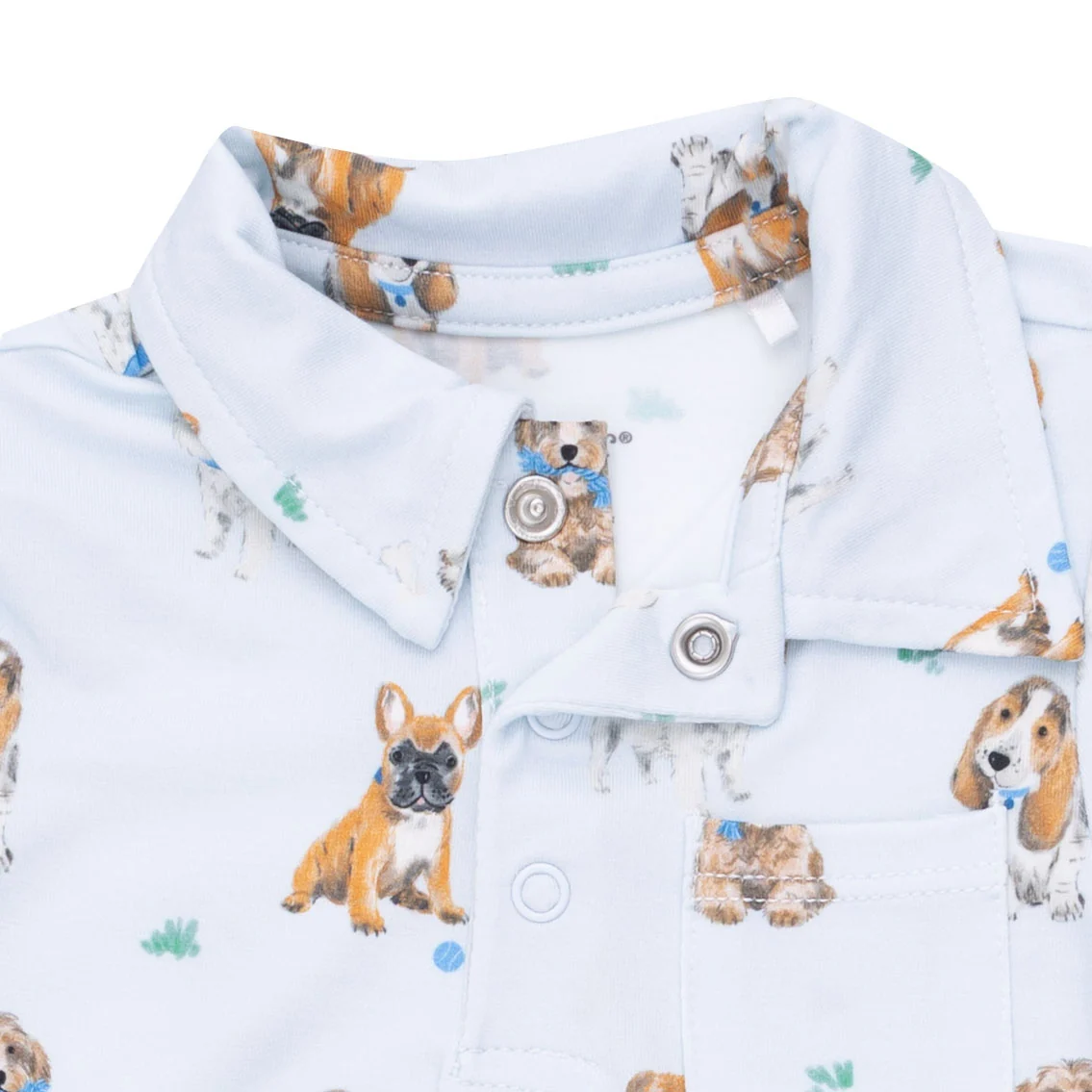 Bestie Dogs Blue - Polo Romper - Image 3
