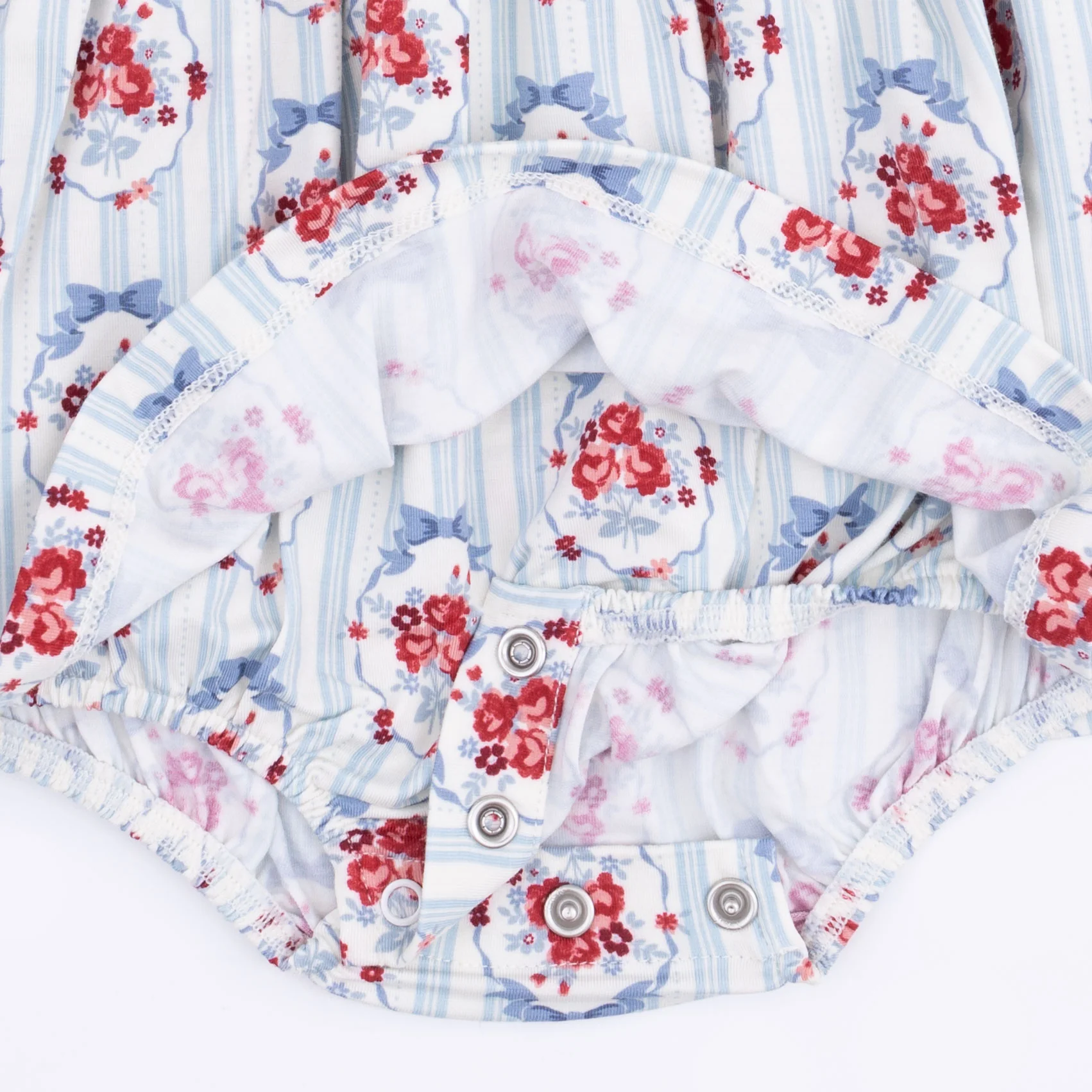 Beverly Cameo Stripe - Long Sleeve Bubble with Peter Pan Collar and Skirt - Image 4