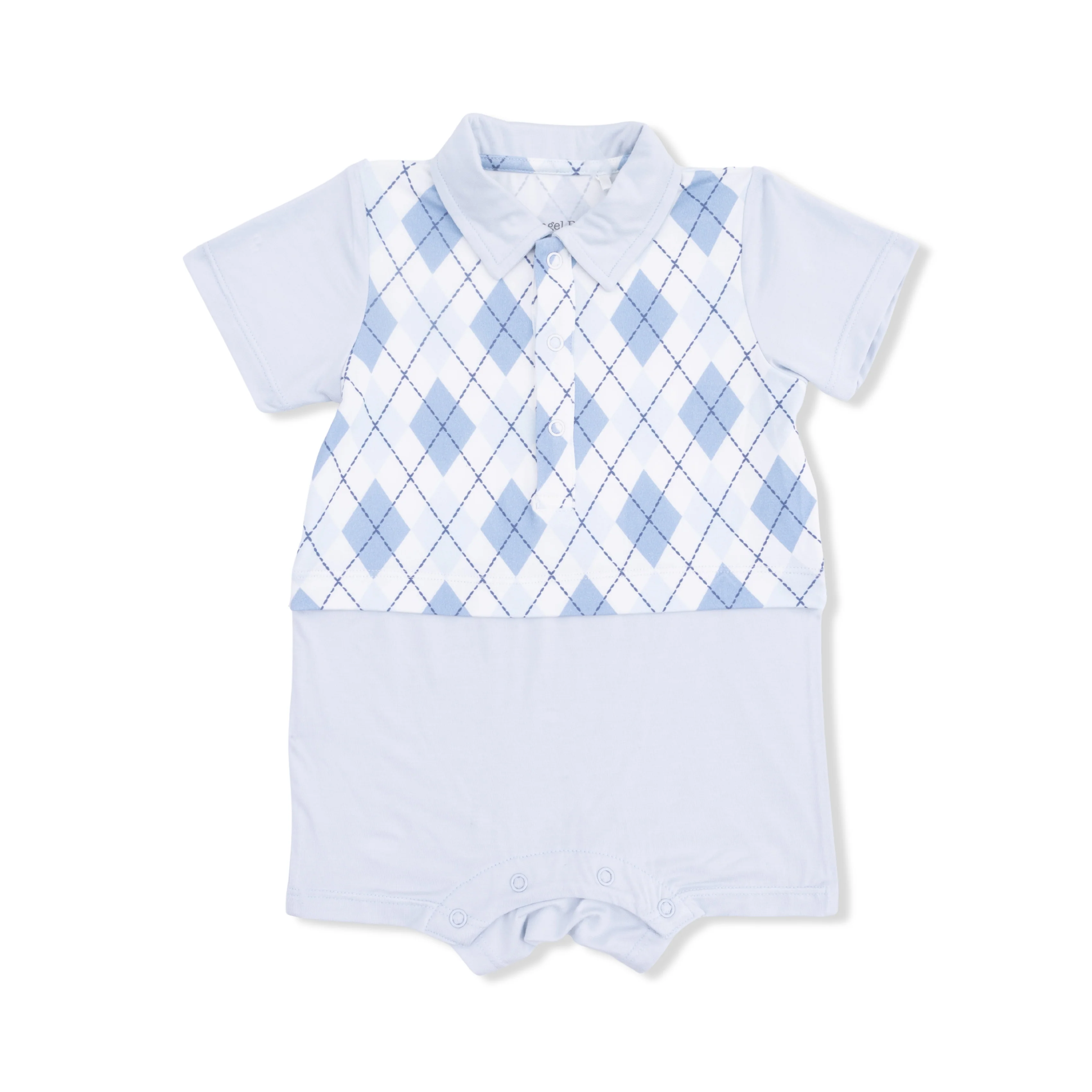 Blue Argyle - Short Playsuit - Image 2