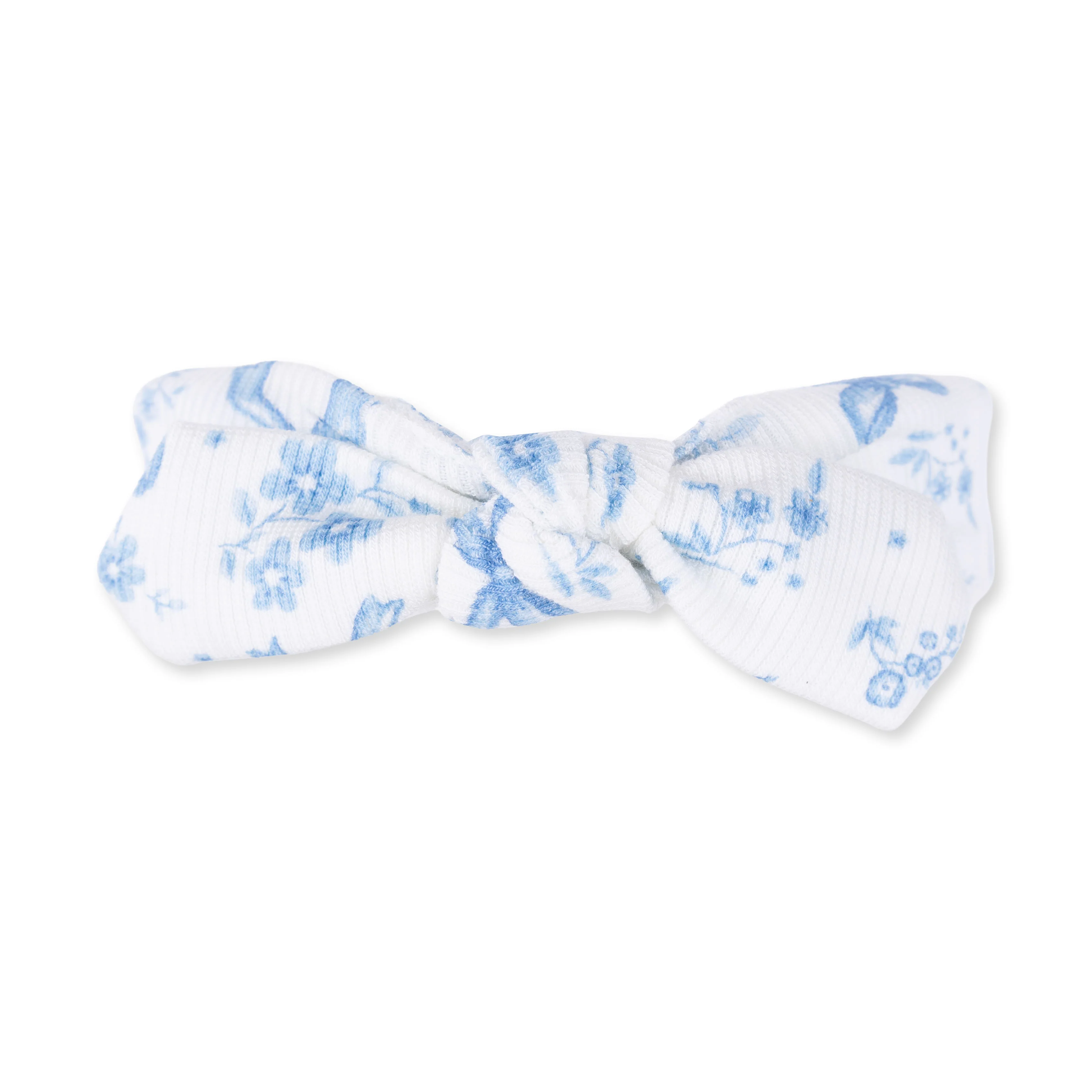 Blue Bows and Flowers - Knot Headband - Image 3