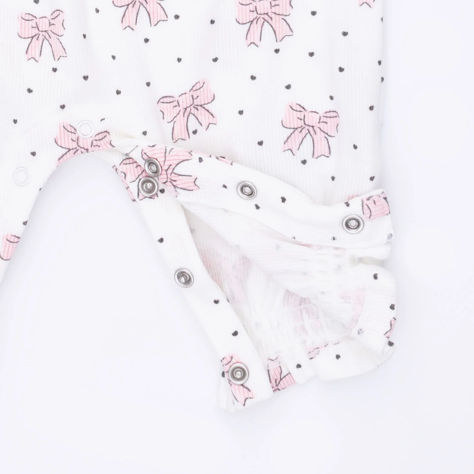 Bows and Hearts - Cuffed Sleeve Romper - Image 5
