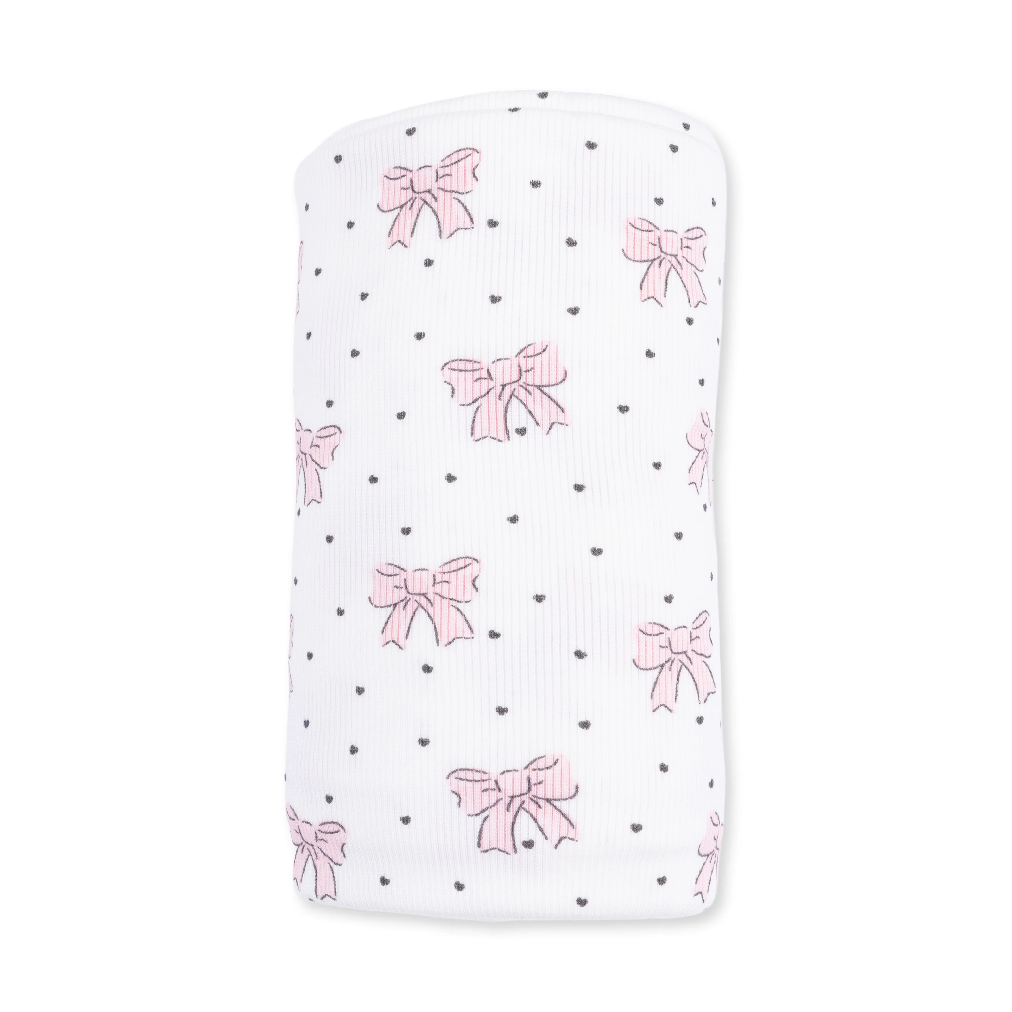 Bows and Hearts - Swaddle Blanket - Image 3