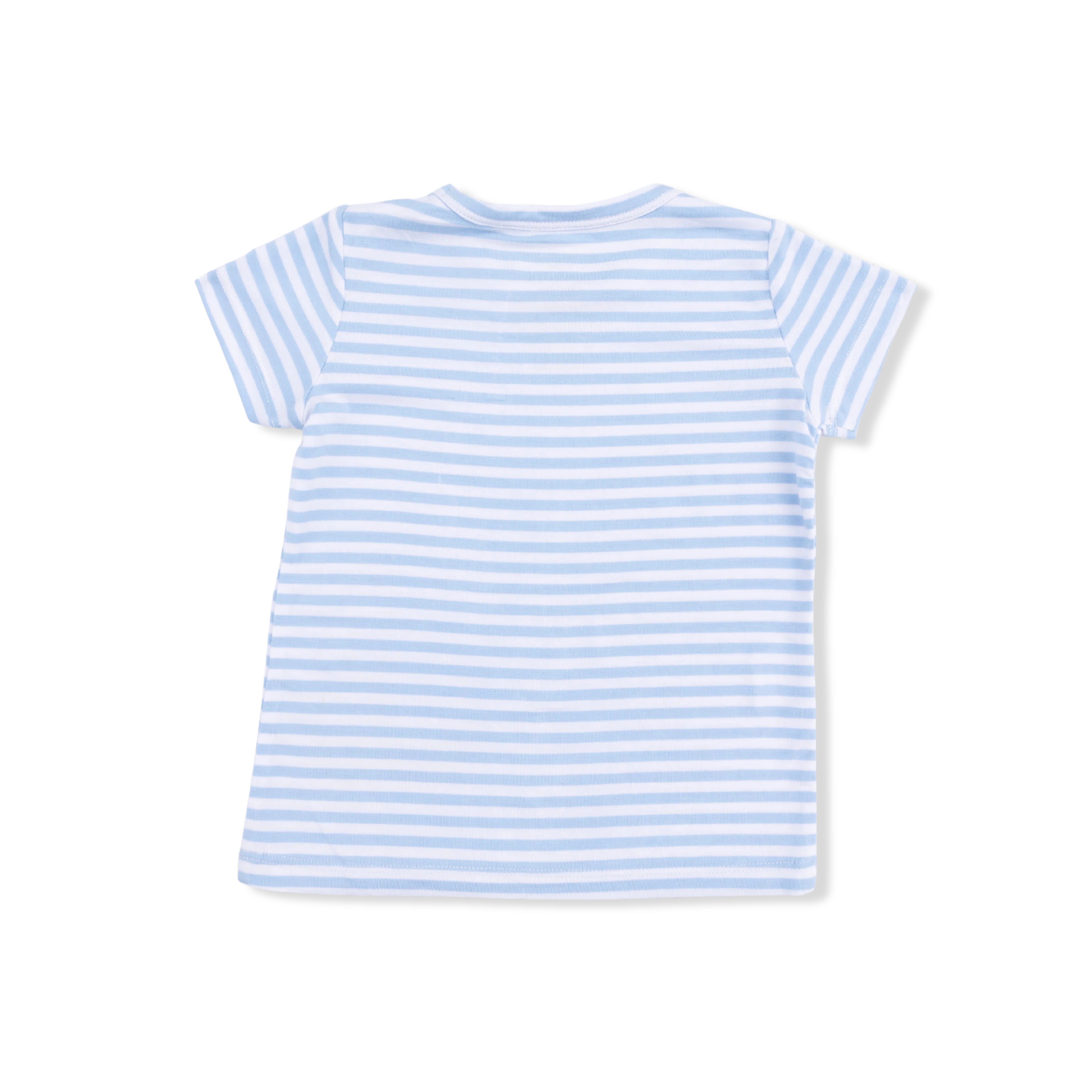Bubbly Sailboat Stripe - Crew Neck Tee with Cargo Short - Image 5