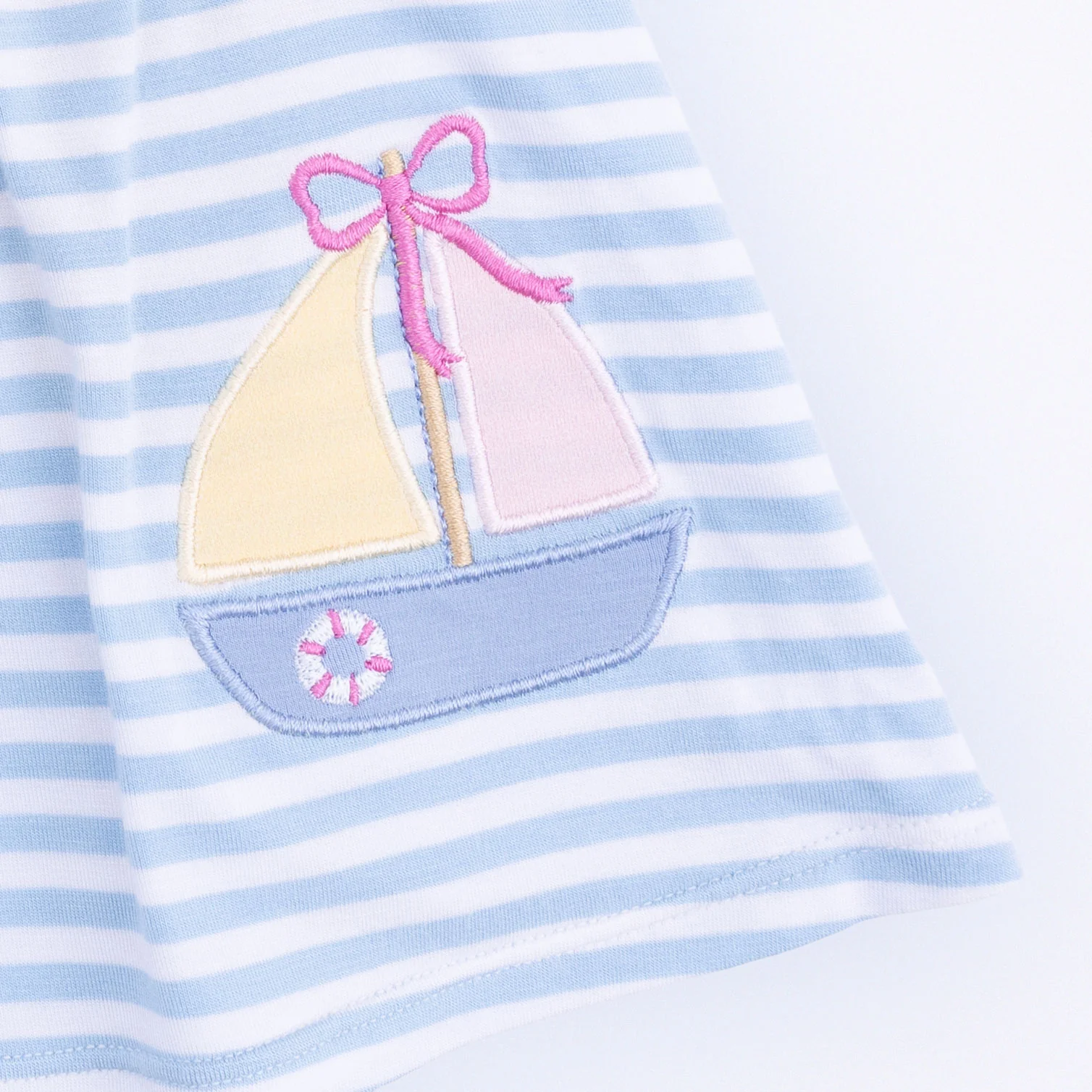 Bubbly Sailboat Stripe - Ruffle Top and Bloomer - Image 3
