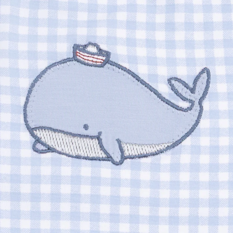 Bubbly Sailor Whales Blue - Sleeveless Jon Jon - Image 4