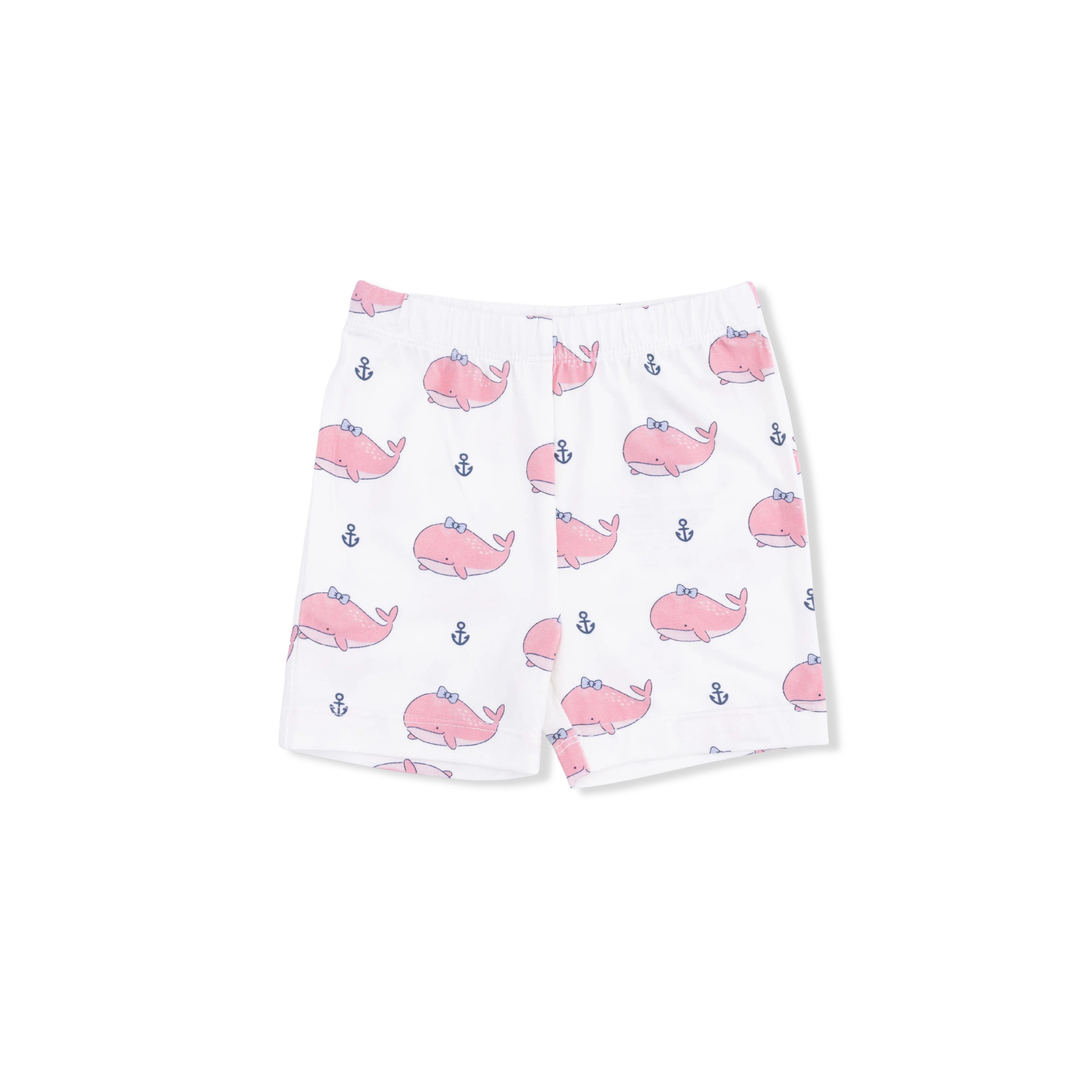 Bubbly Whale with Bow Pink - Loungewear Short Set - Image 5