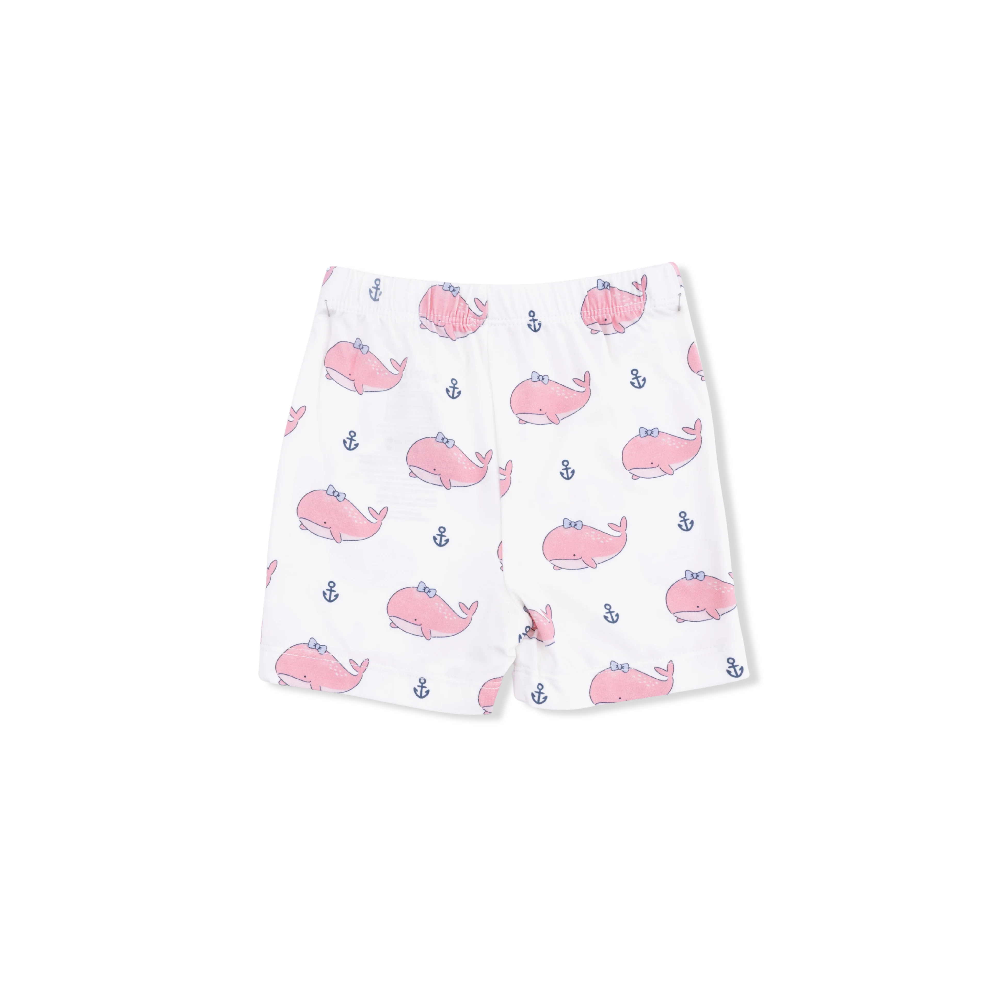 Bubbly Whale with Bow Pink - Loungewear Short Set - Image 6