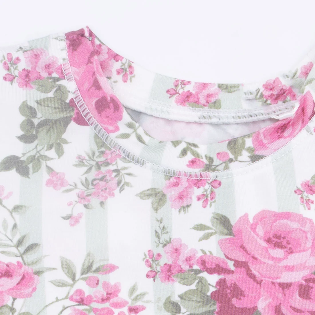 Cabbage Rose Stripe - Loungewear Short Set - Image 5