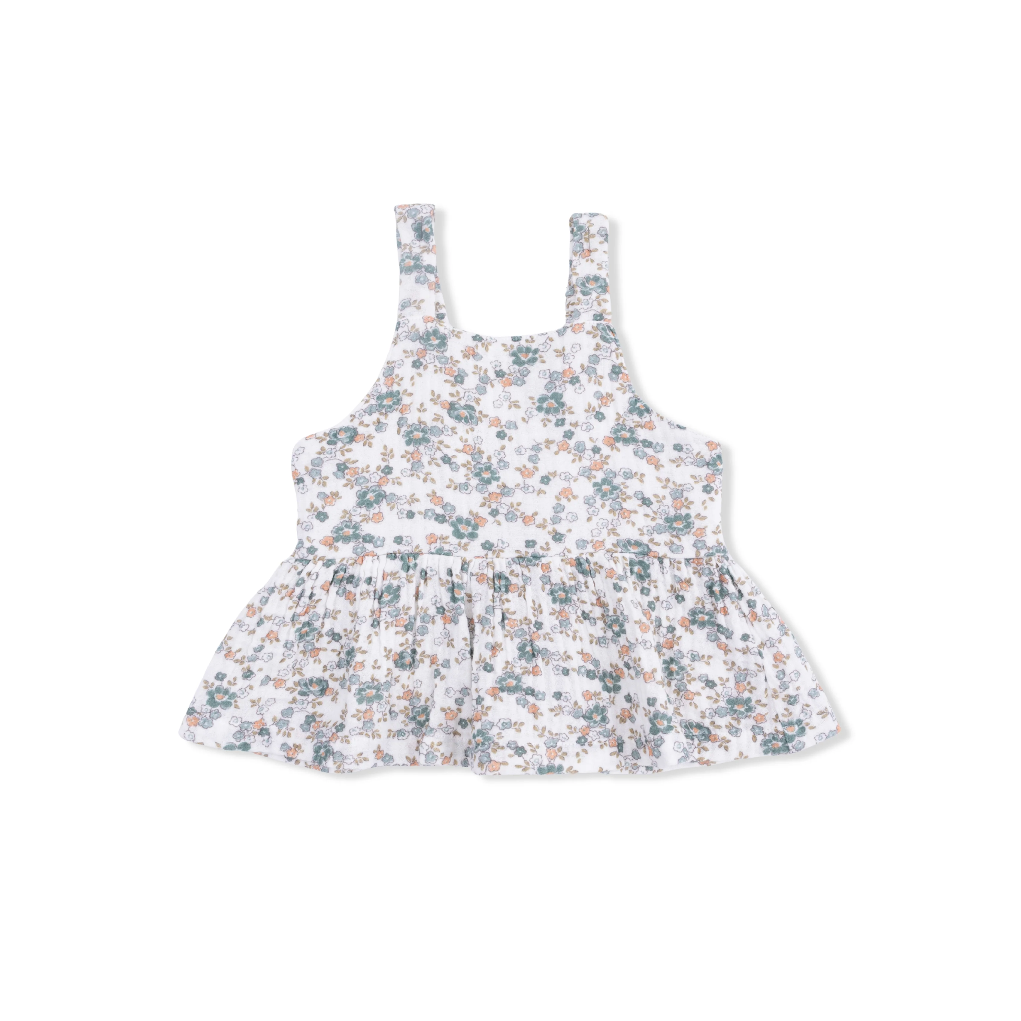 Camille Floral - Peplum Tank with Smocked Waist Pant - Image 3
