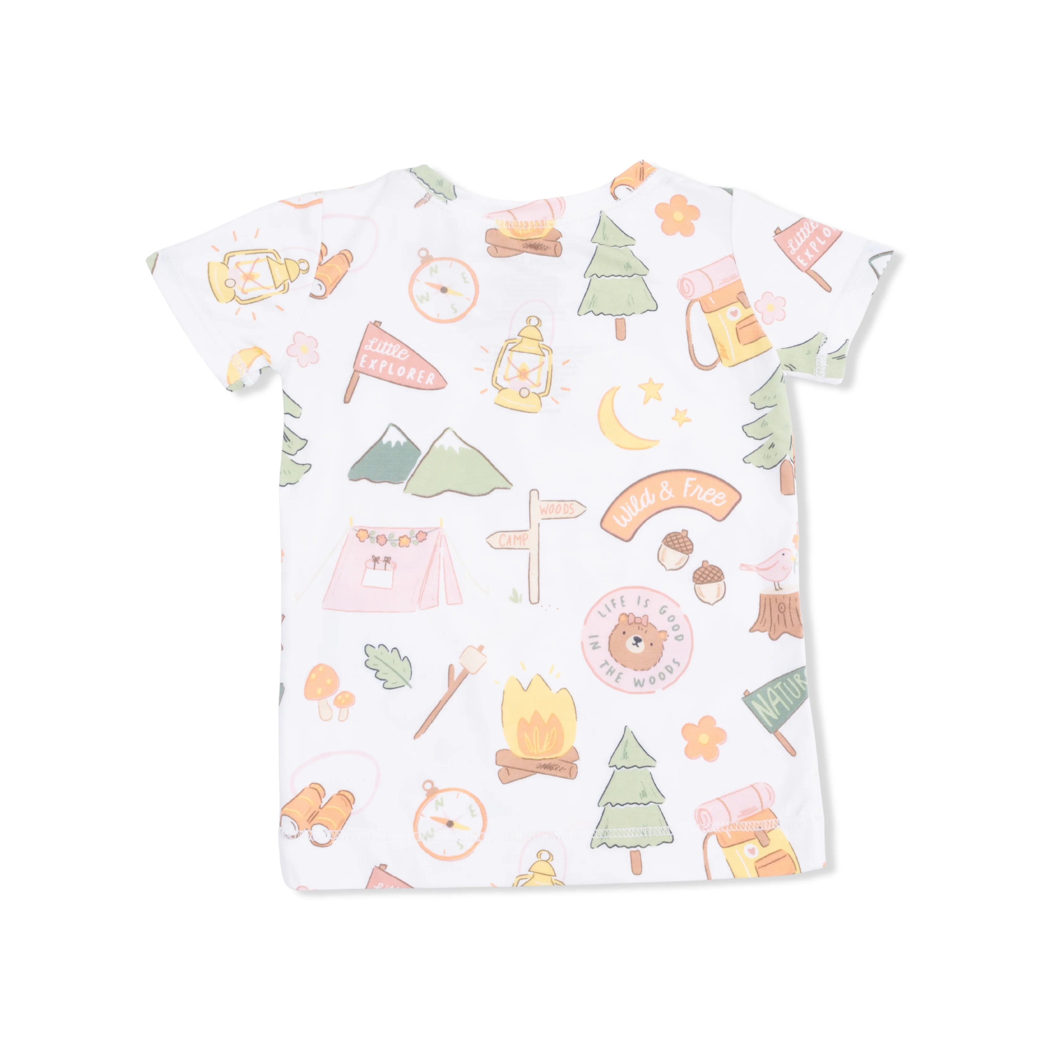 Camping Pink - Short Sleeve Loungewear Set - Image 4