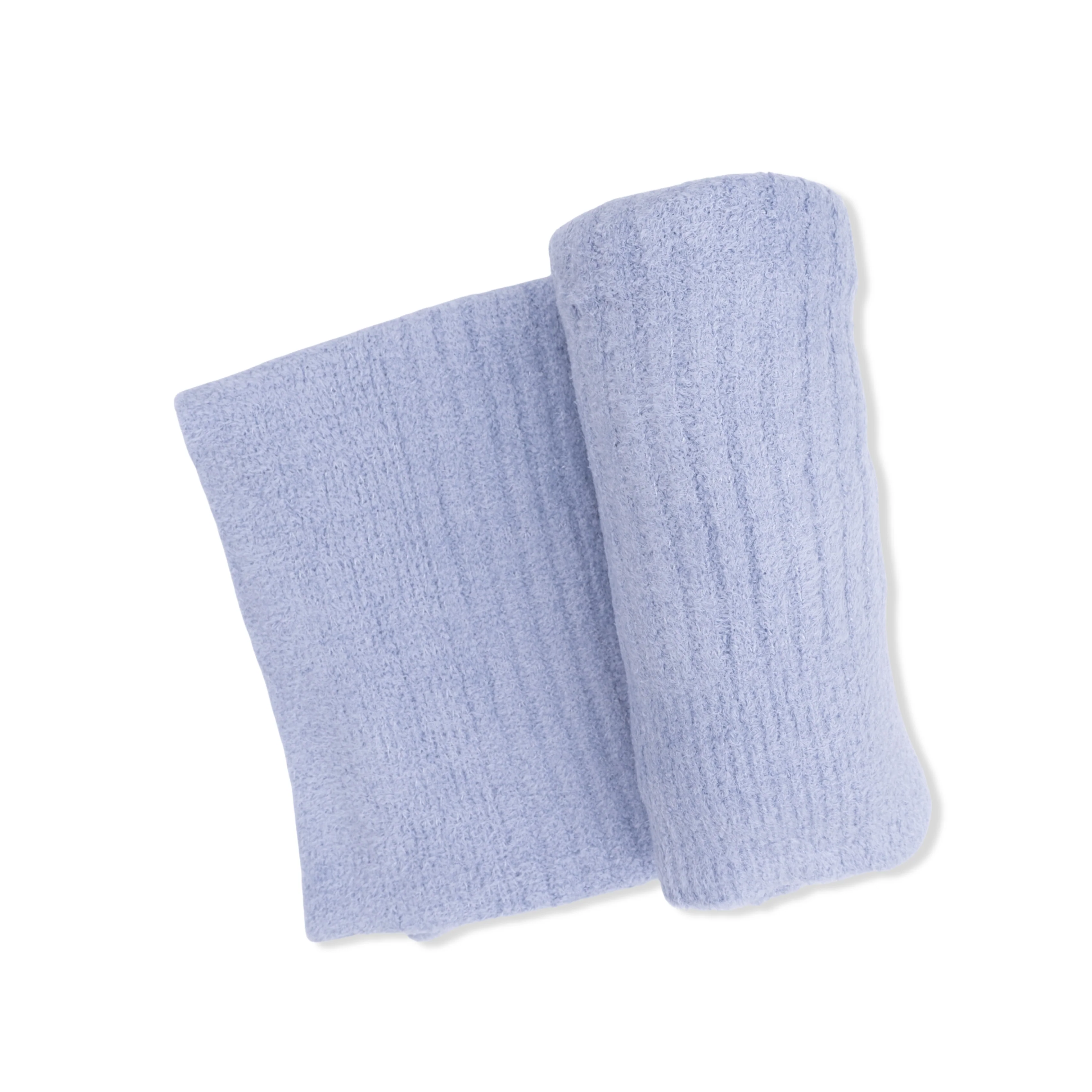 Chenille - Dusty Blue Blanket - Image 3