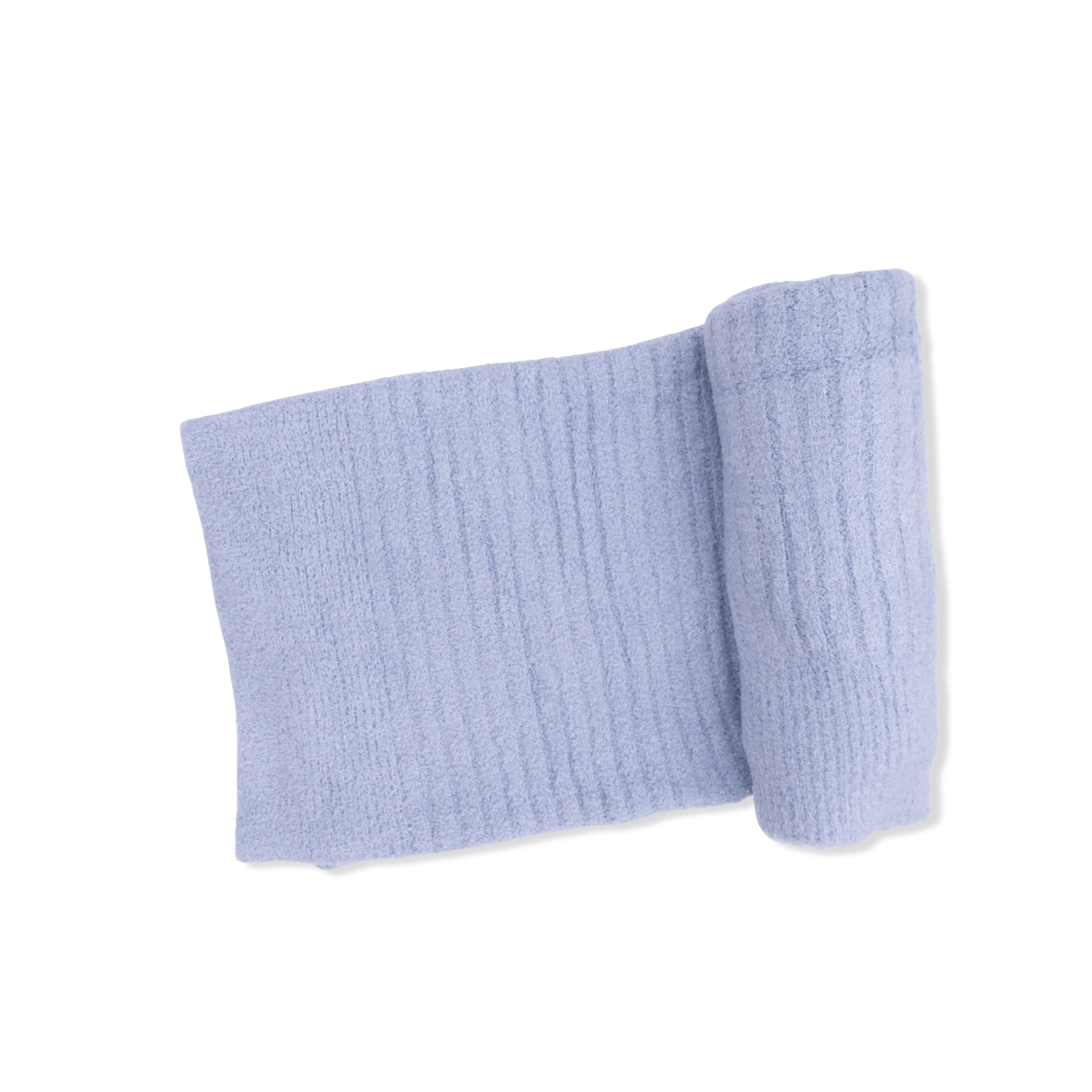 Chenille - Dusty Blue Blanket - Image 4