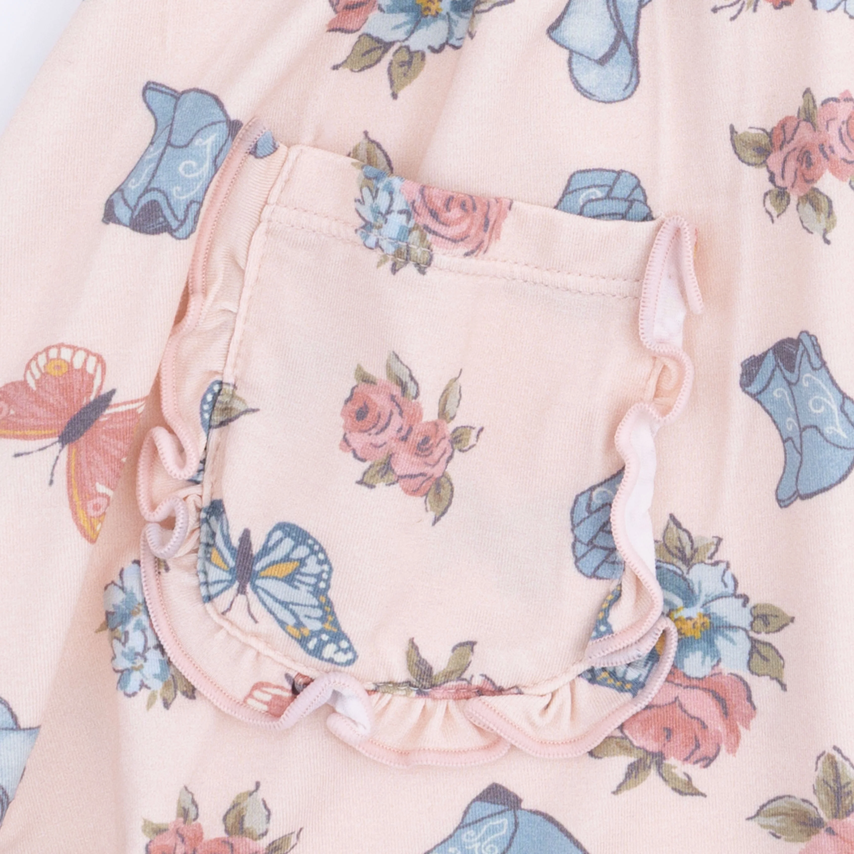 Country Girl Boots - Twirly Dress with Ruffle Pockets - Image 4