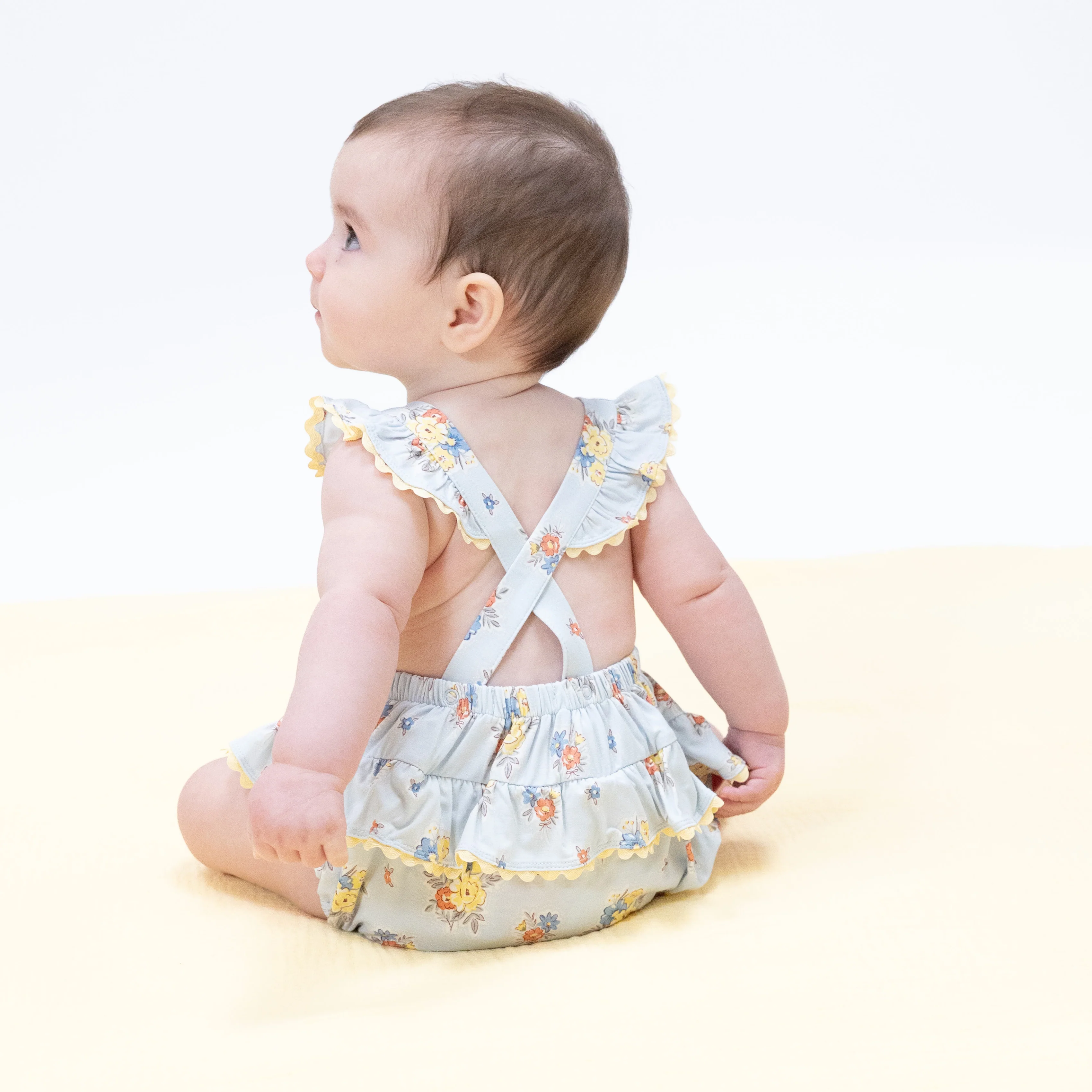Country Stitch Floral - Ric Rac Ruffle Sunsuit - Image 3