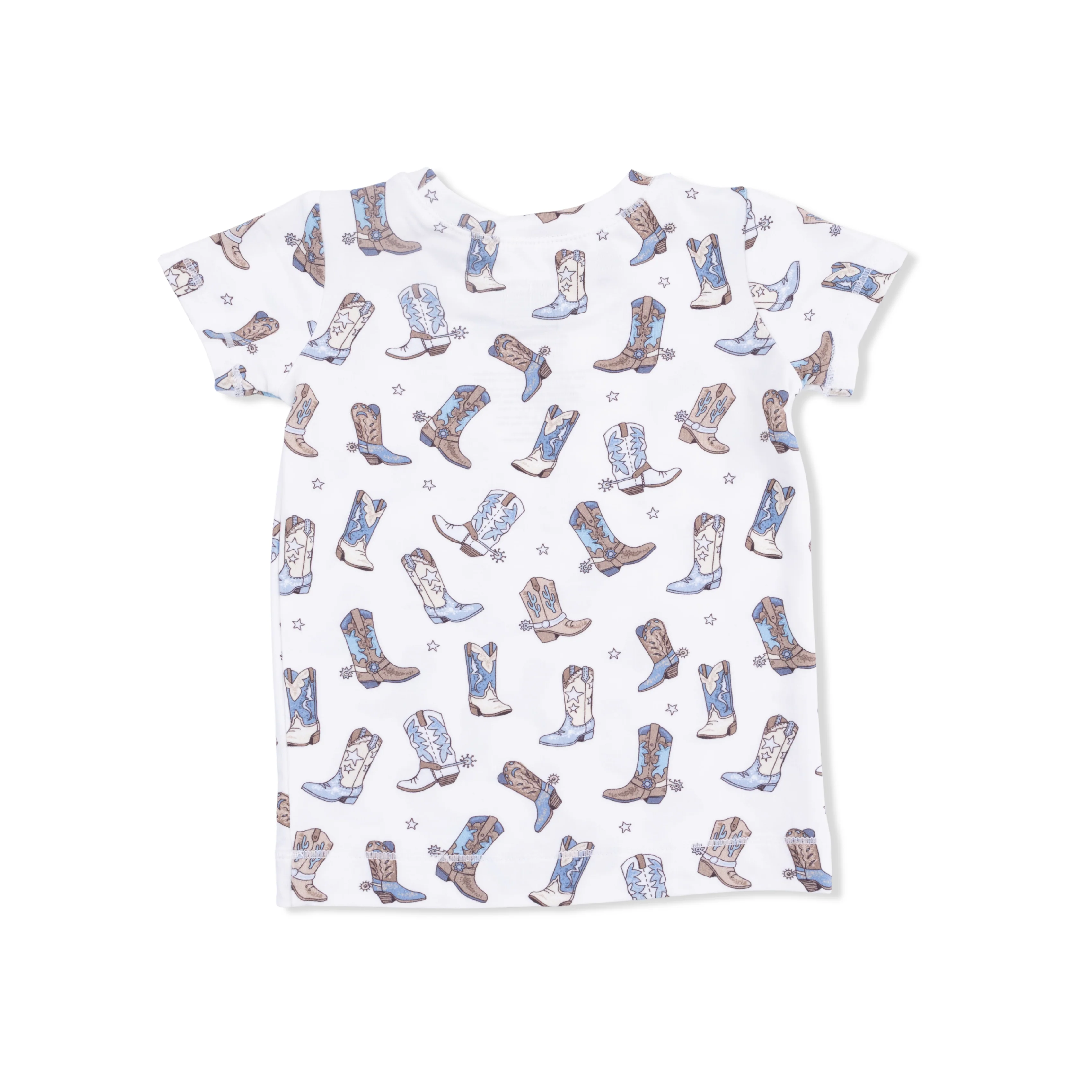 Cowboy Boots - Short Sleeve Loungewear Set - Image 4