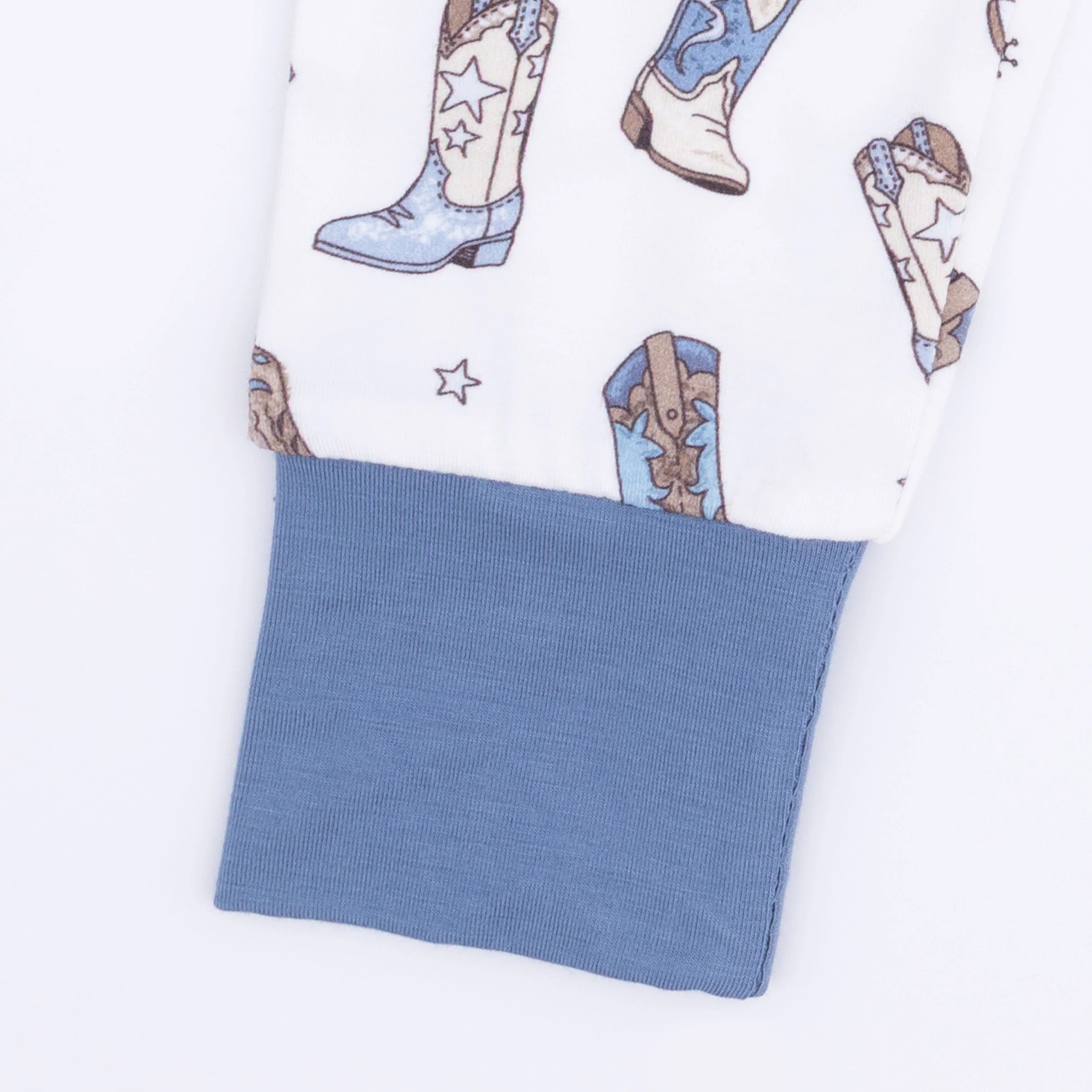 Cowboy Boots - Short Sleeve Loungewear Set - Image 7
