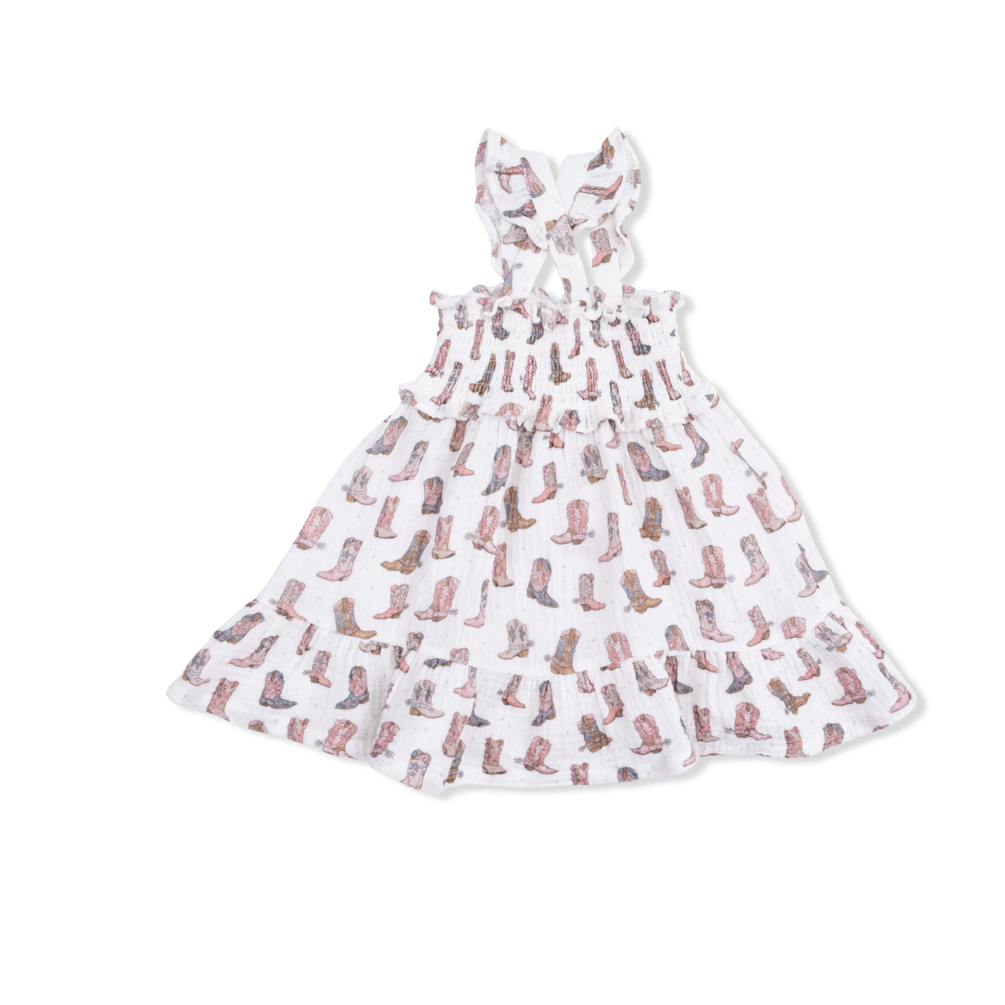 Cowgirl Boots - Smocked Ruffle Sundress & Bloomer - Image 6