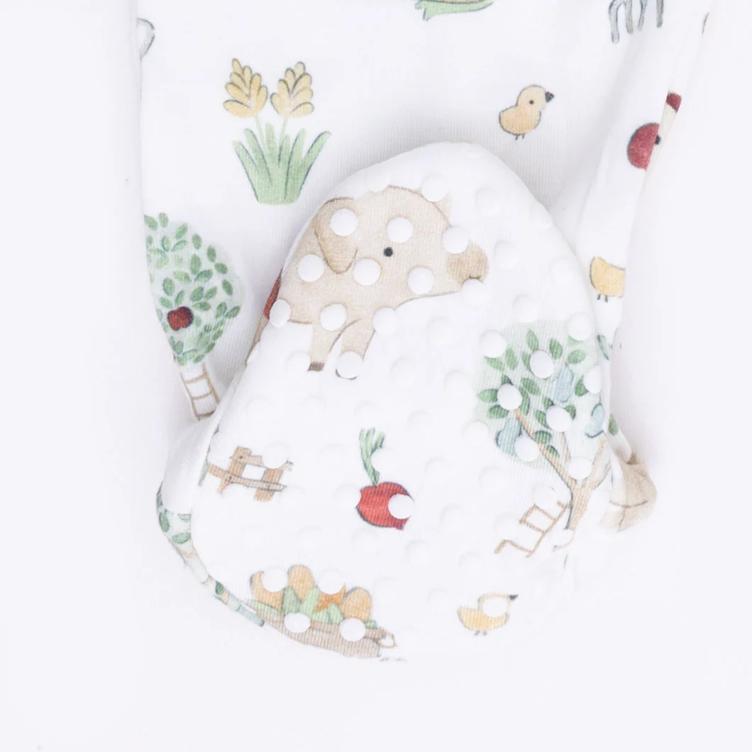 Cute Farm Animals Uni - 2 Way Zipper Footie, Swaddle & Bandana Bib Set - Image 6