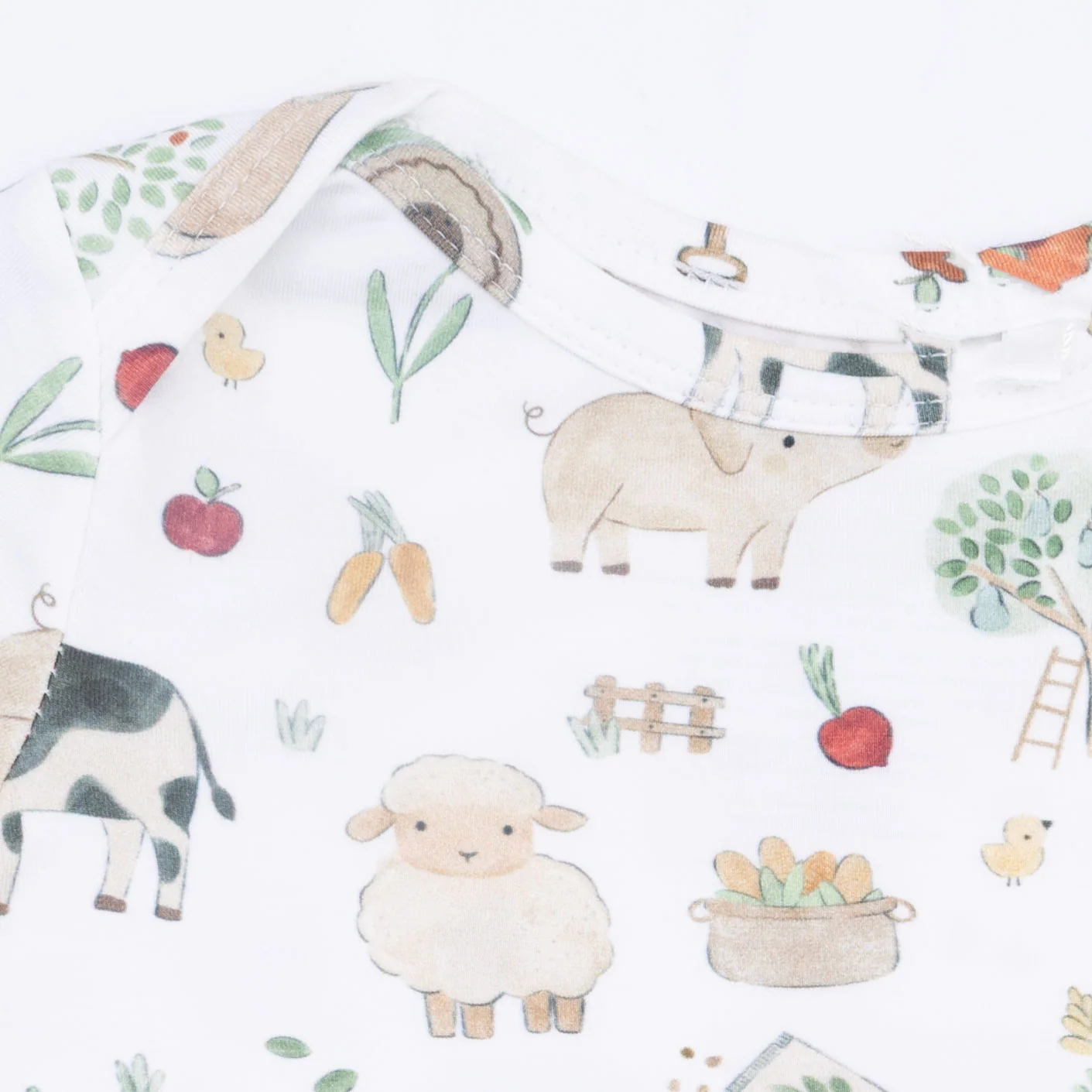 Cute Farm Animals Uni - Short Sleeve Bodysuit - Image 3