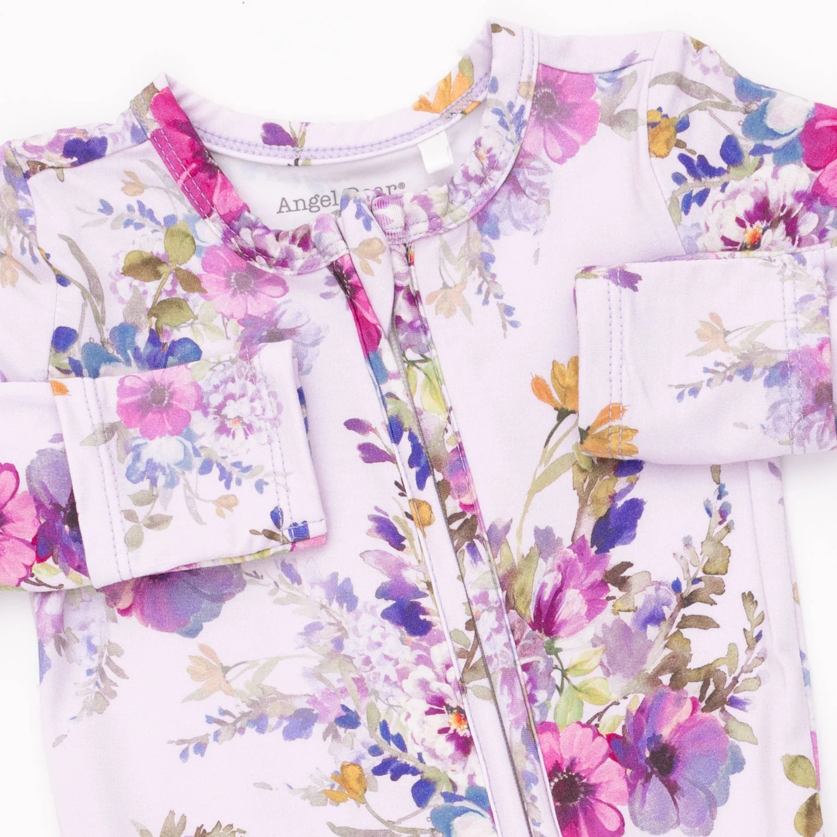 Dahlia Floral - 2 Way Ruffle Back Zipper Footie - Image 3