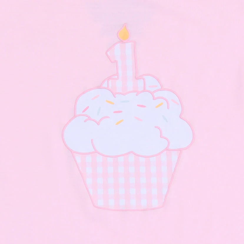 Birthday - First Birthday Pink Long Sleeve Bodysuit - Image 3