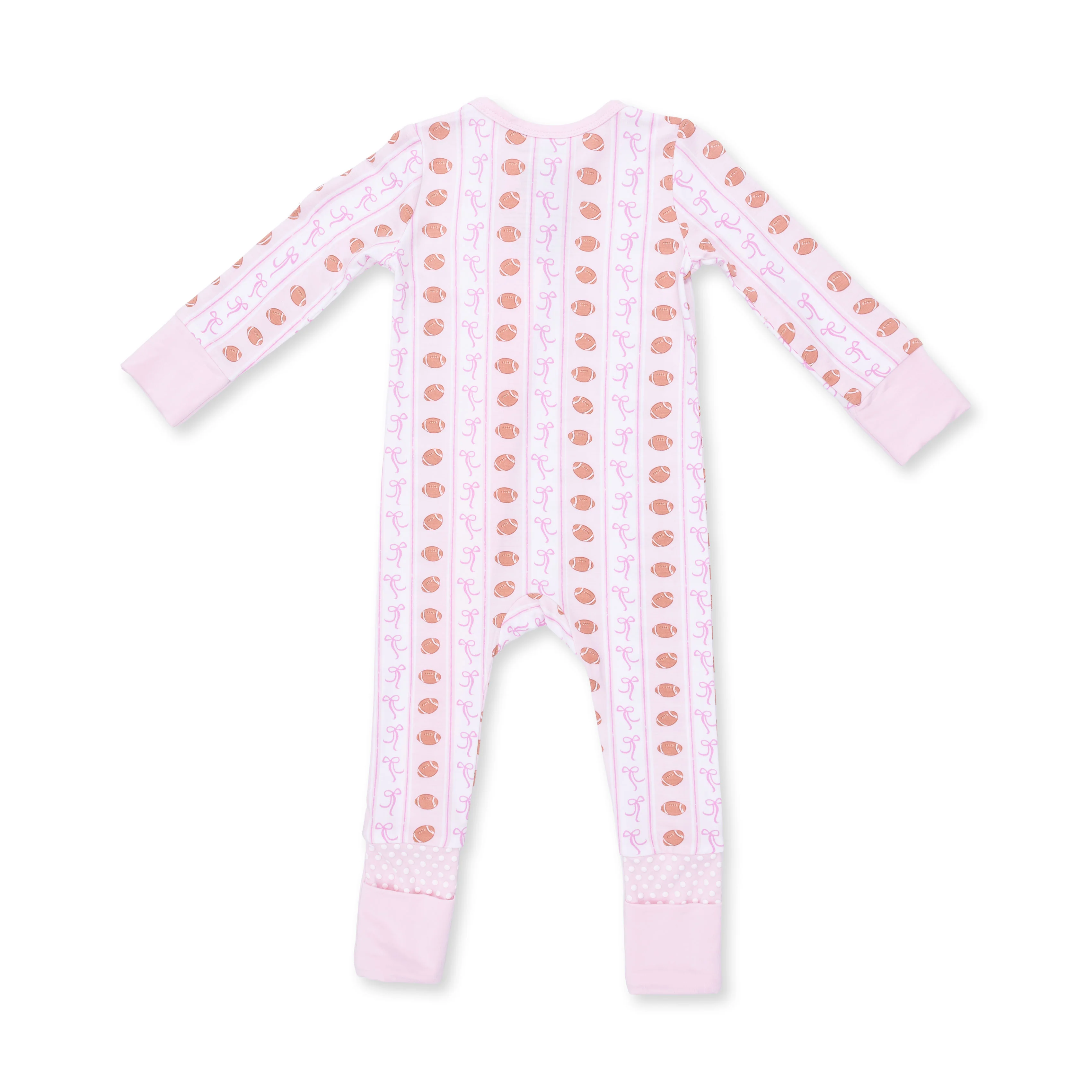 Football Bow Stripe - Convertible Romper - Image 2