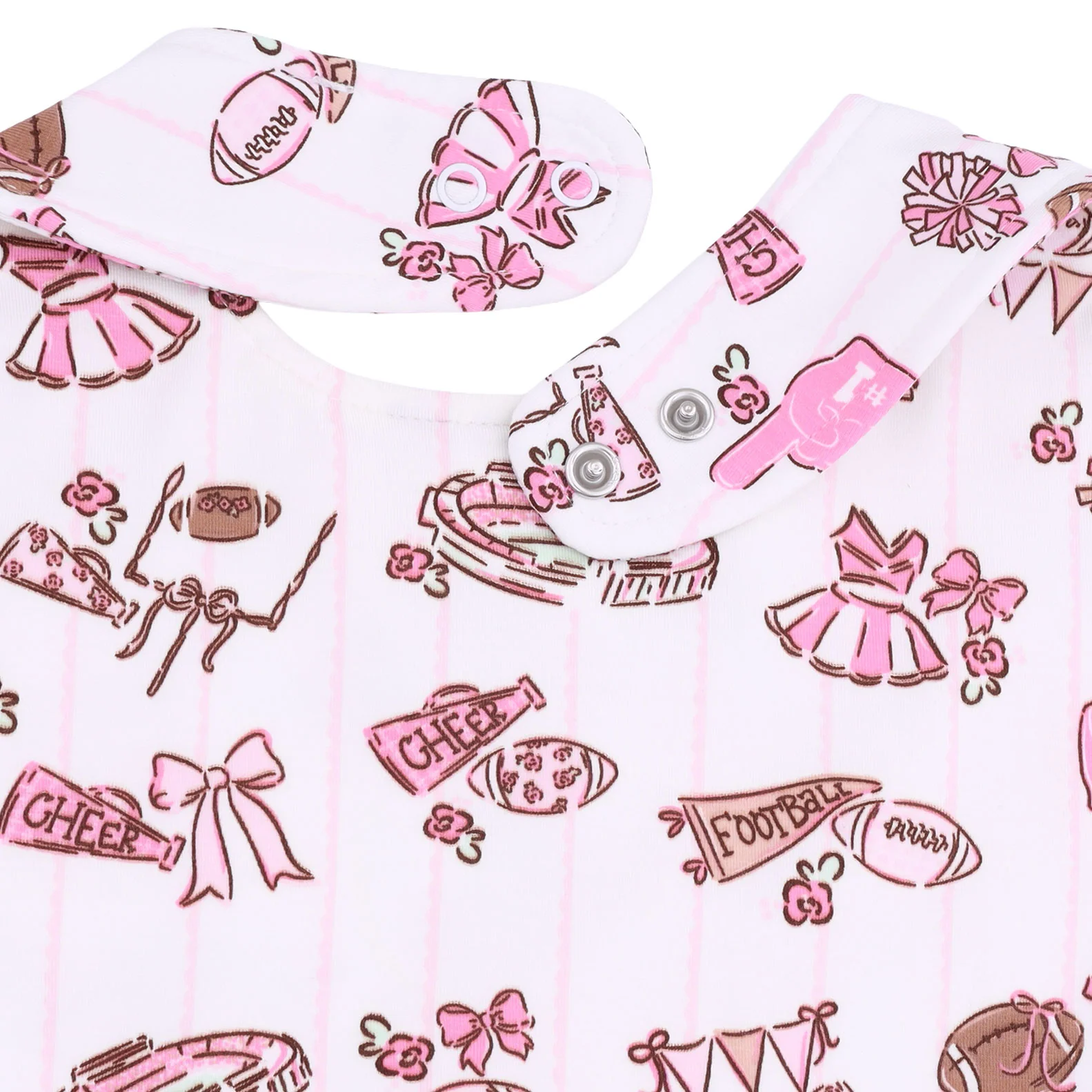 Football Cheer Nursery - Feeding Bib - Image 3