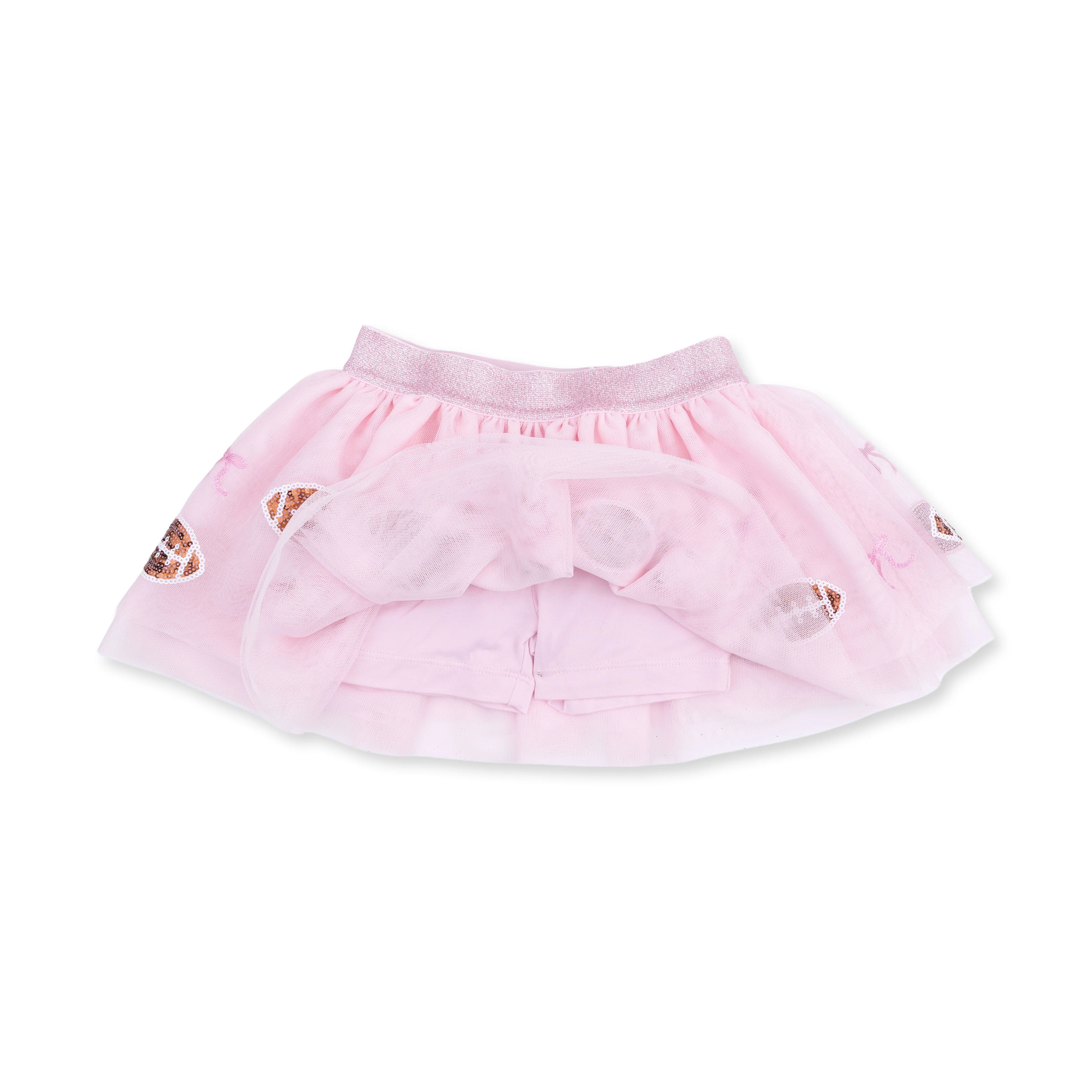 Football Helmets Pink - Tutu Skirt with Bike Shorts - Image 3