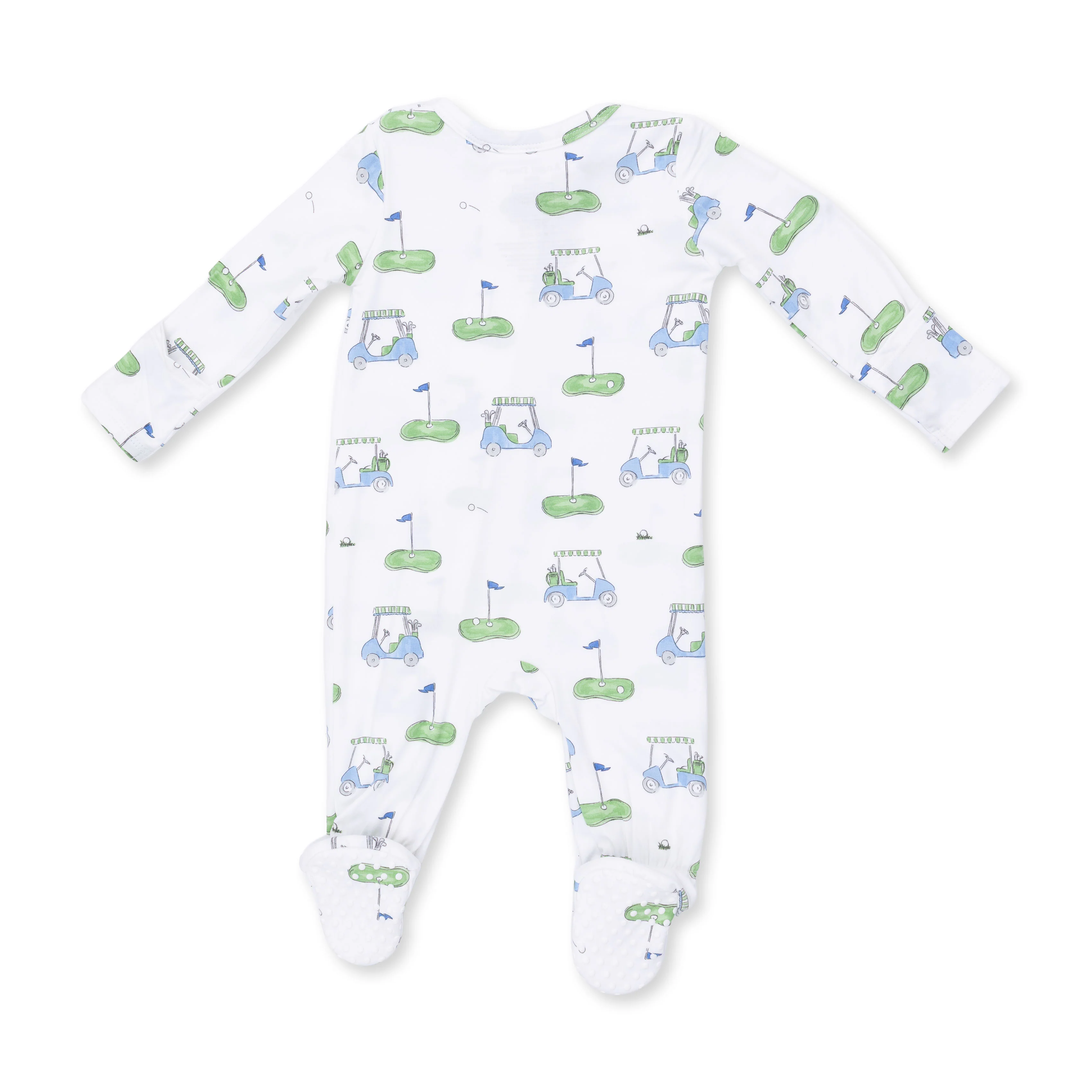 Golf Carts Blue - 2 Way Zipper Footie - Image 3