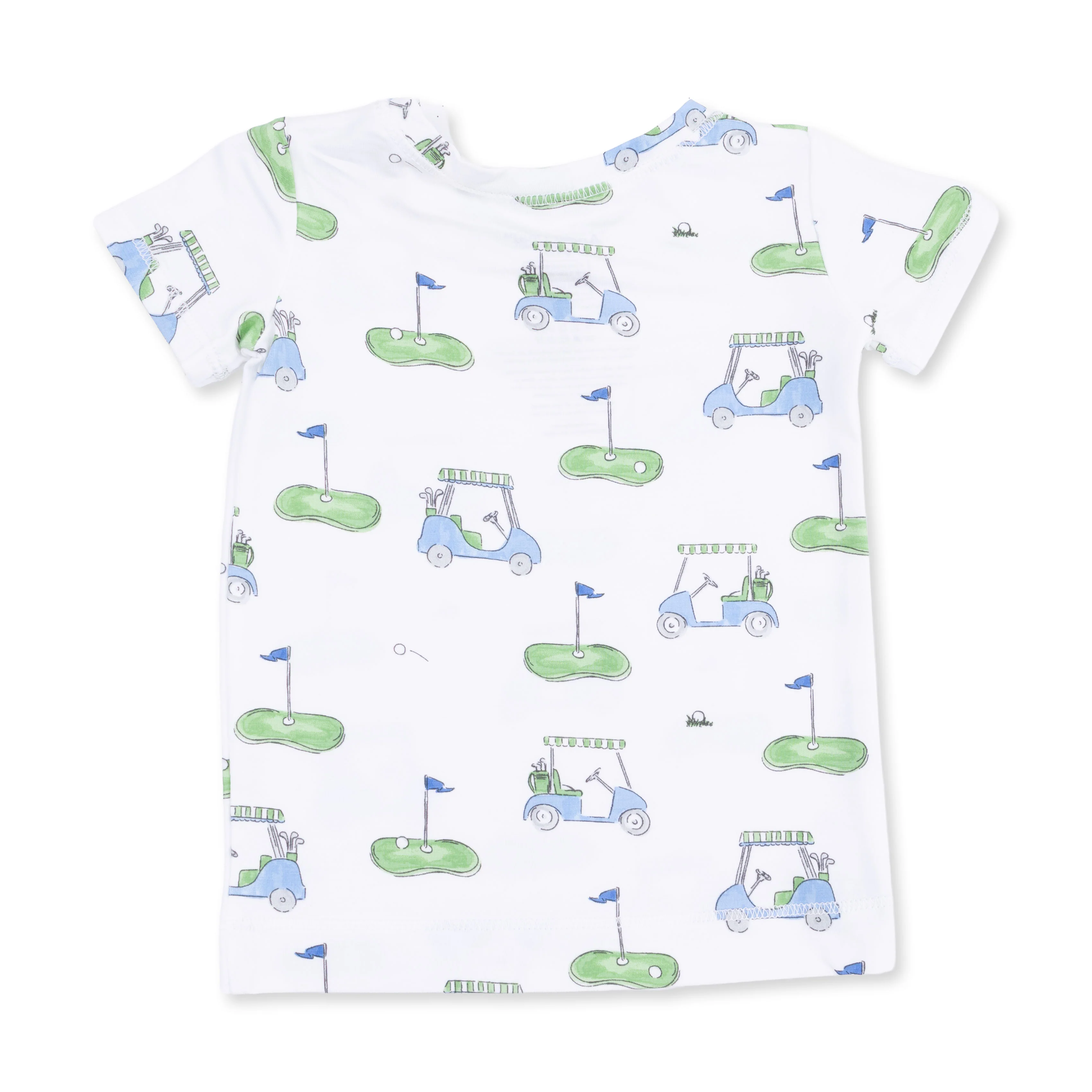 Golf Carts Blue - Short Sleeve Loungewear Set - Image 3