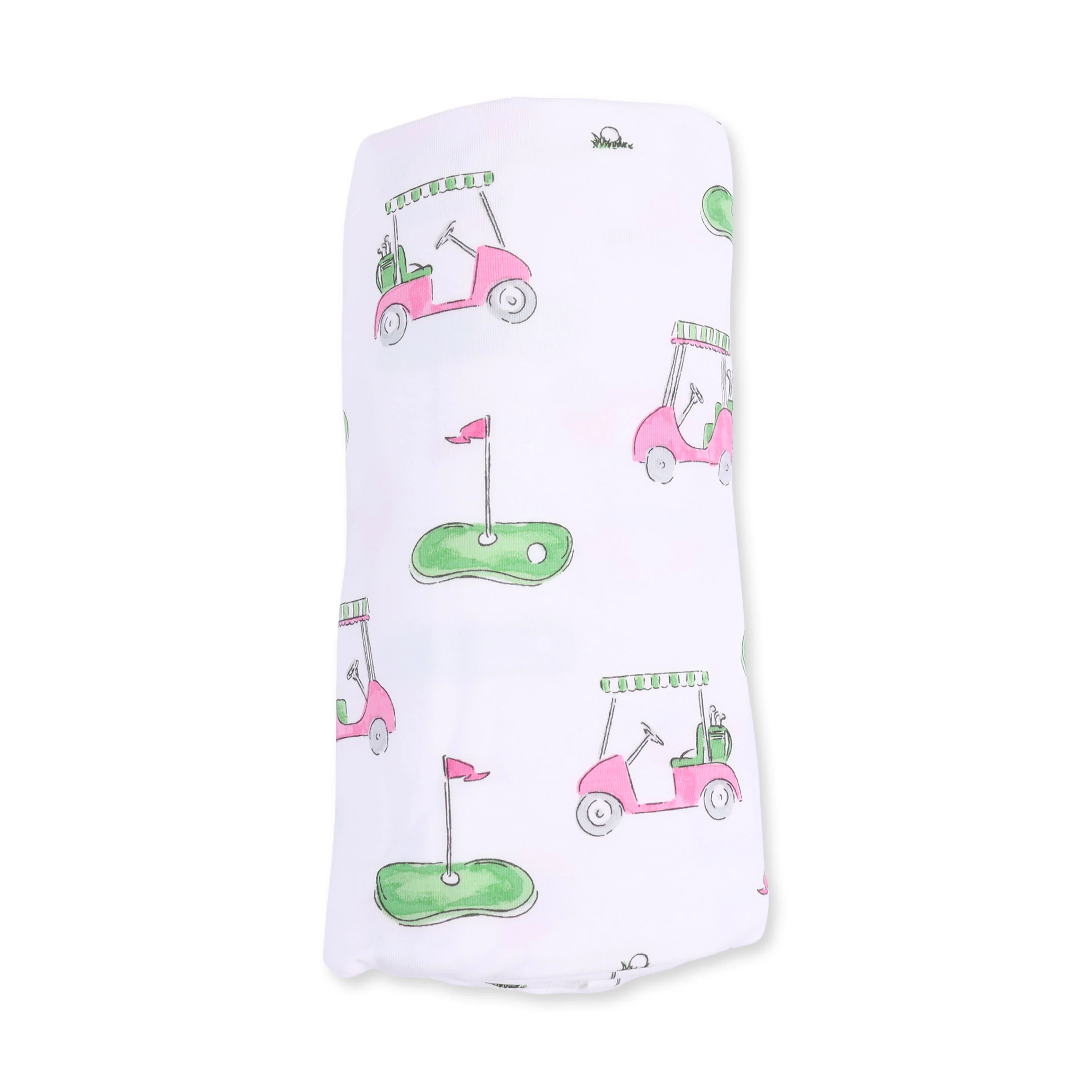 Golf Carts Pink - Swaddle Blanket - Image 3