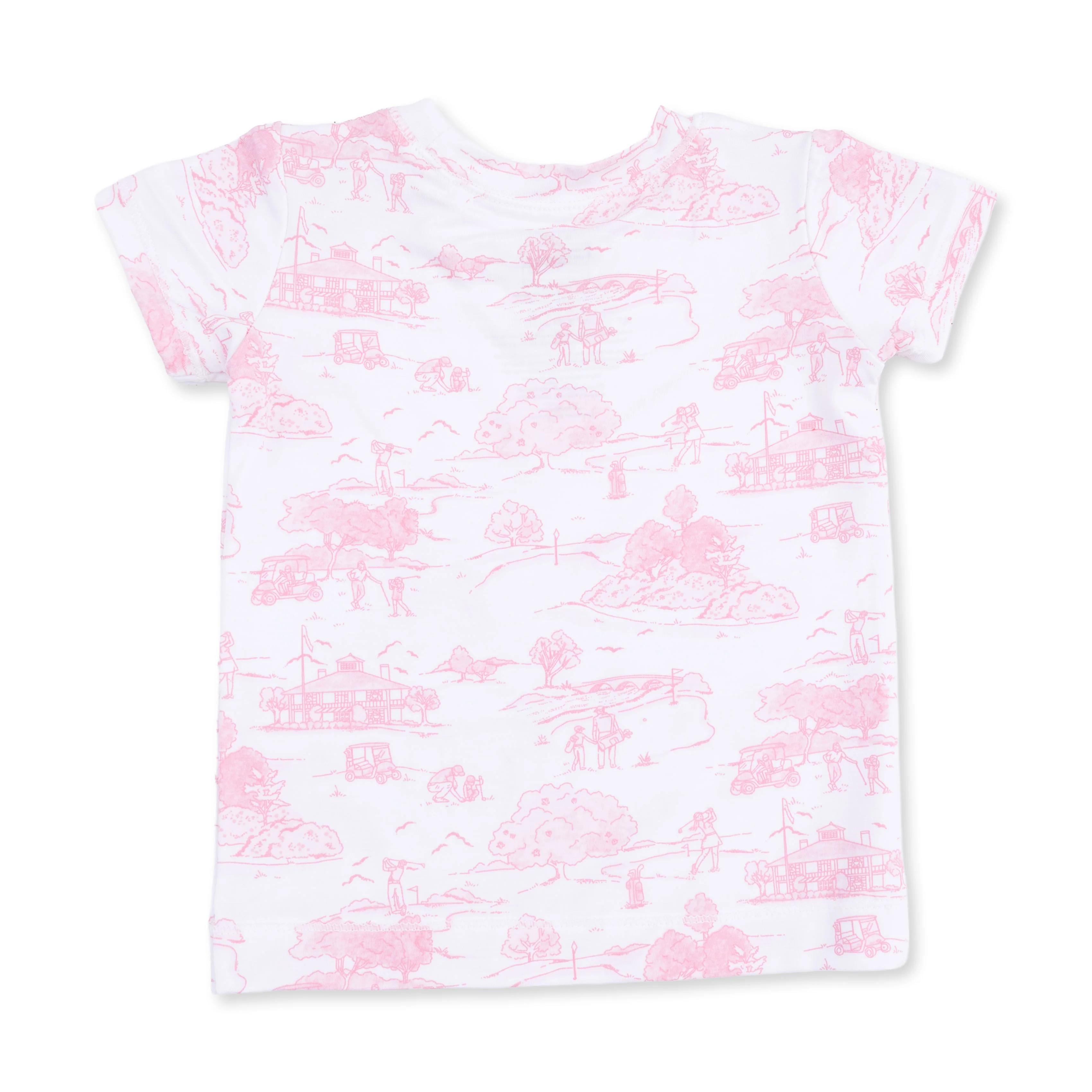 Golf Toile Pink - Loungewear Short Set - Image 4