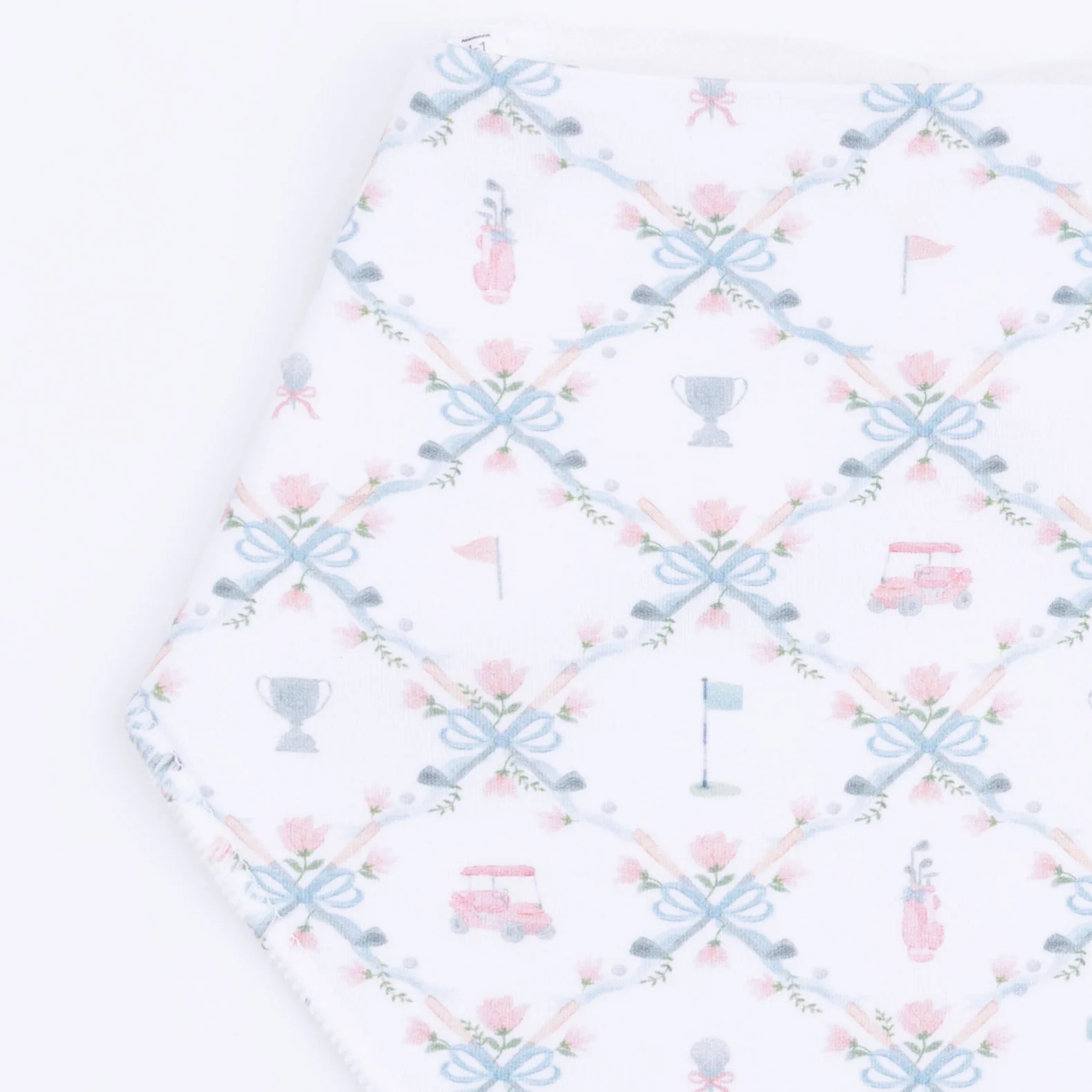 Golf Trellis Pink - Bandana Bib - Image 4