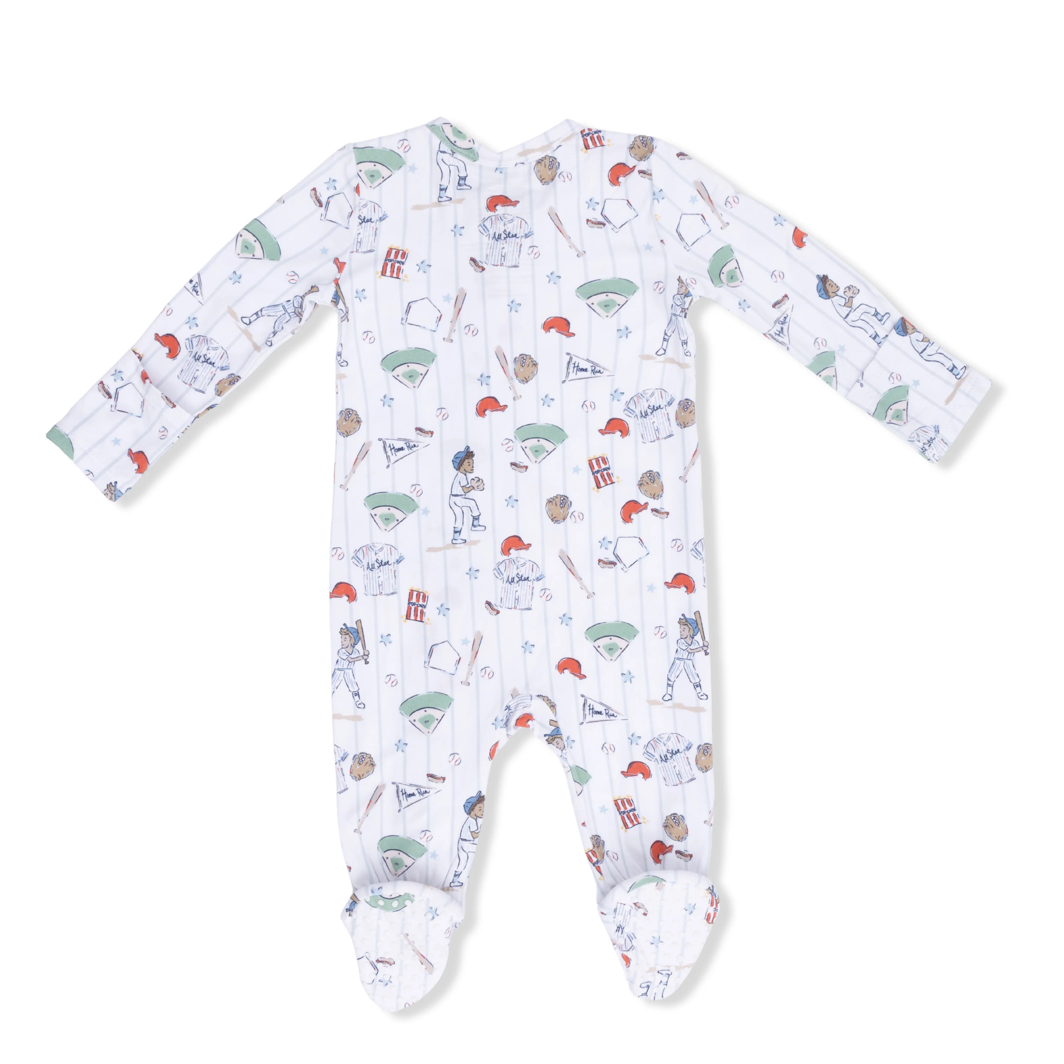 Home Run Baseball - 2 Way Zipper Footie & Swaddle - Image 2