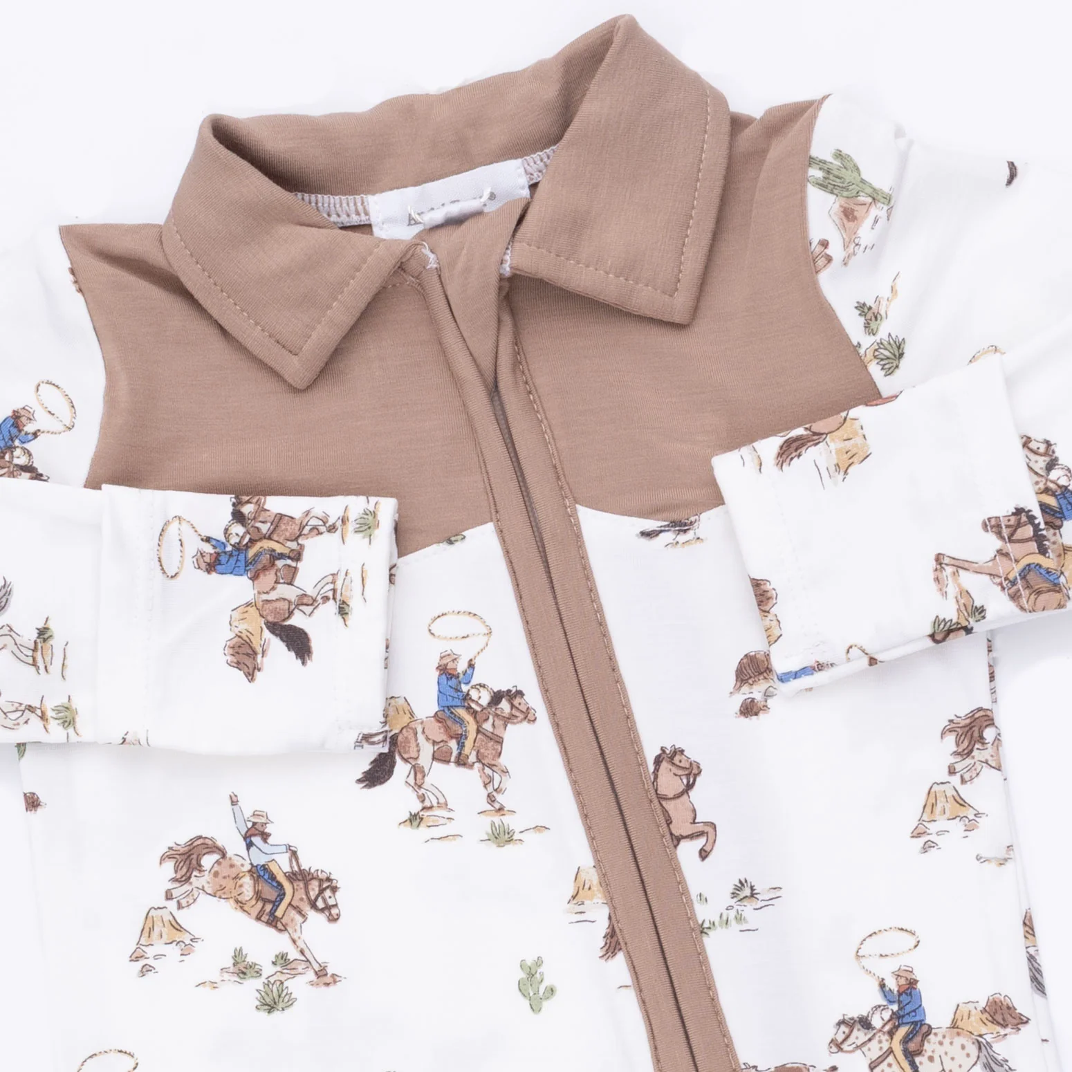 Horse Wrangler - Cowboy 2 Way Zipper Footie - Image 3