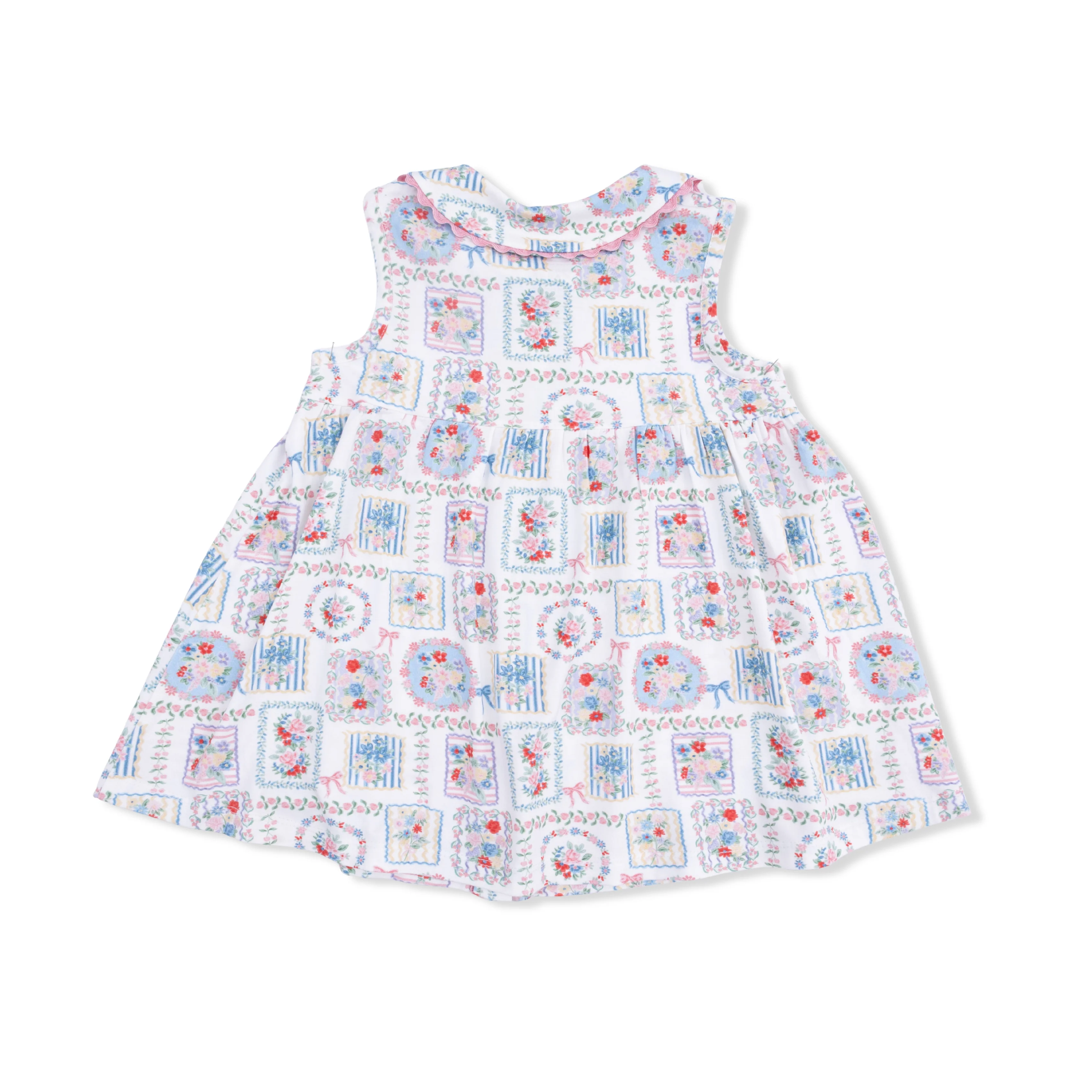 Julep's Floral Patchwork - Jill Dress with Bloomer & Knot Headband Set - Image 4