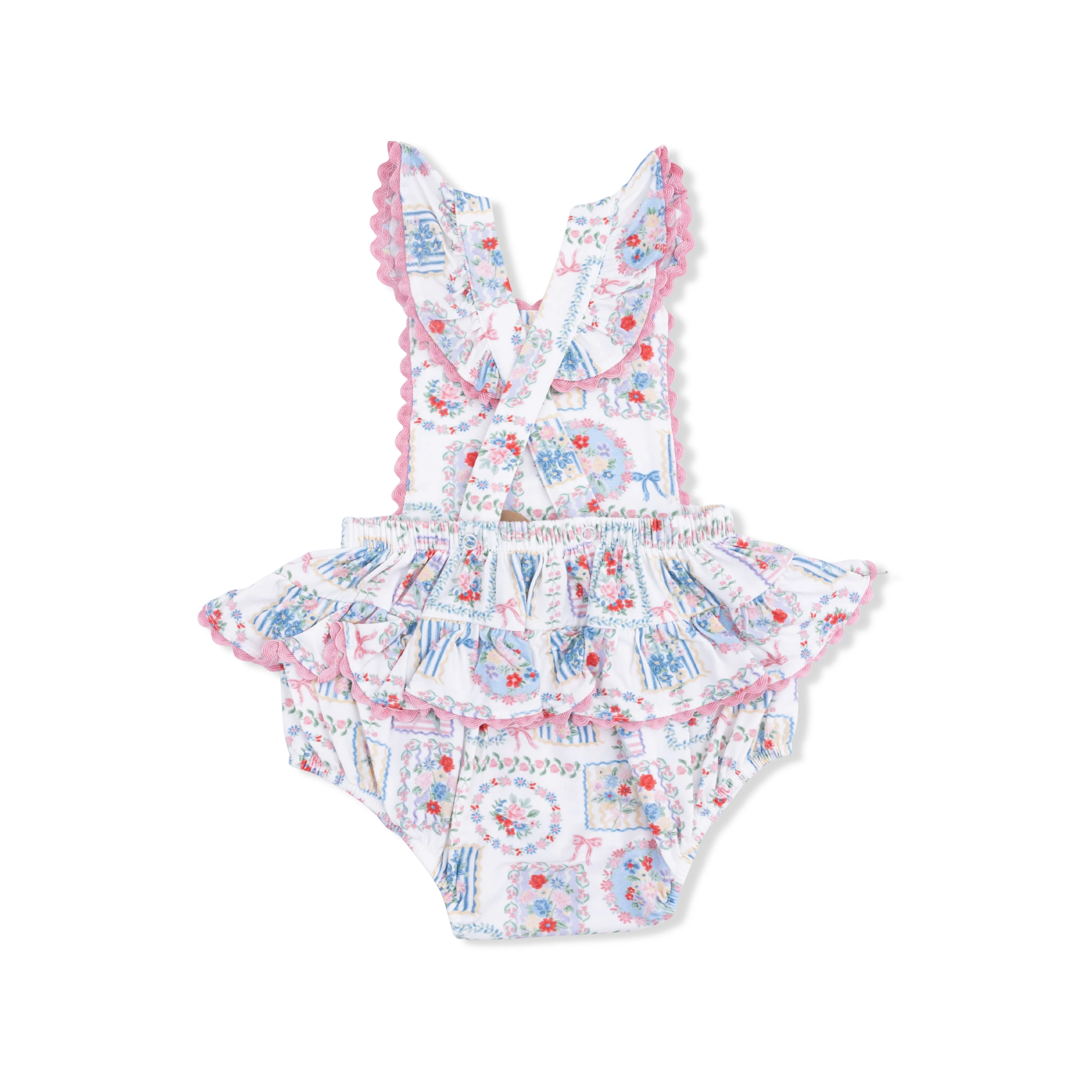 Julep's Floral Patchwork - Ric Rac Ruffle Sunsuit - Image 4