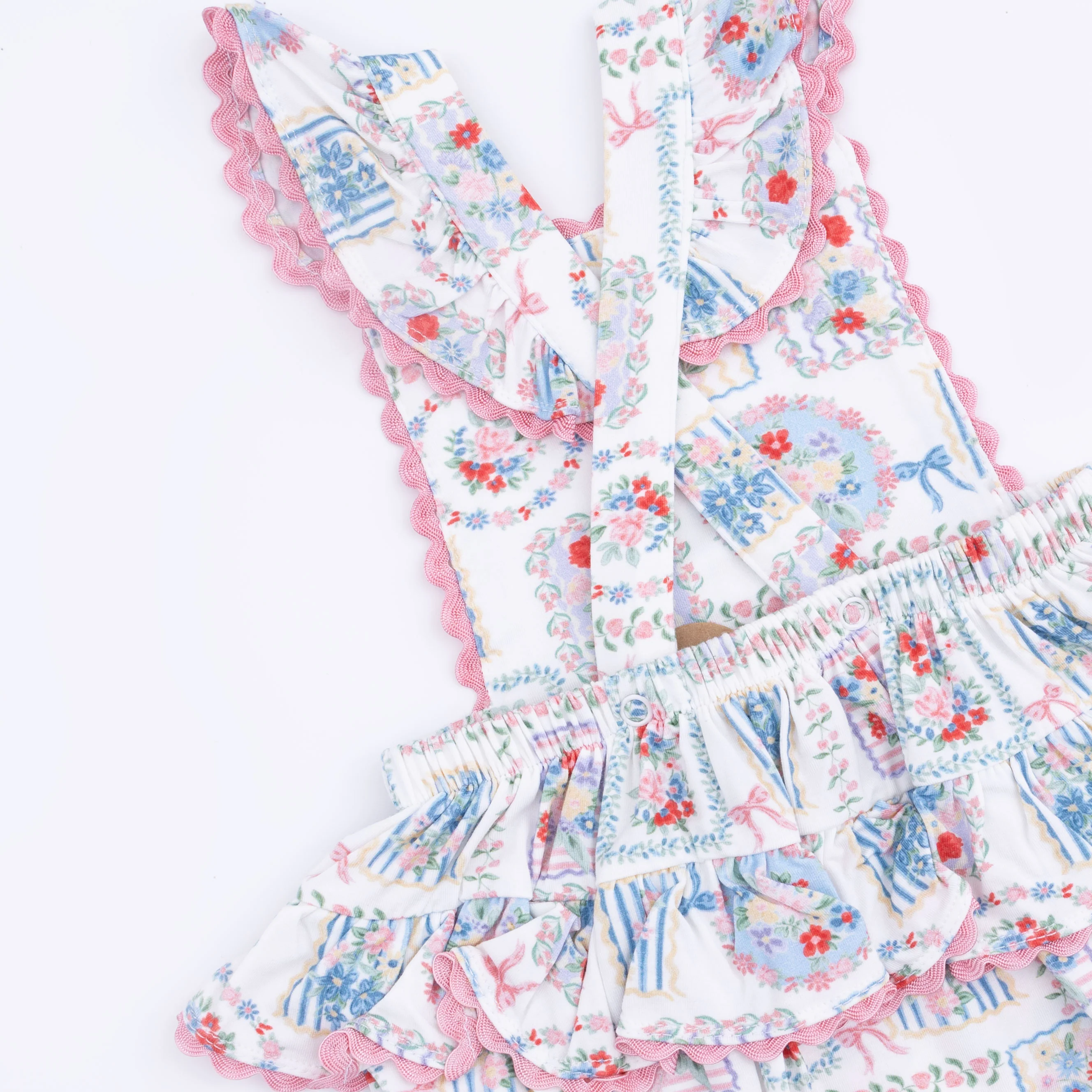 Julep's Floral Patchwork - Ric Rac Ruffle Sunsuit - Image 5