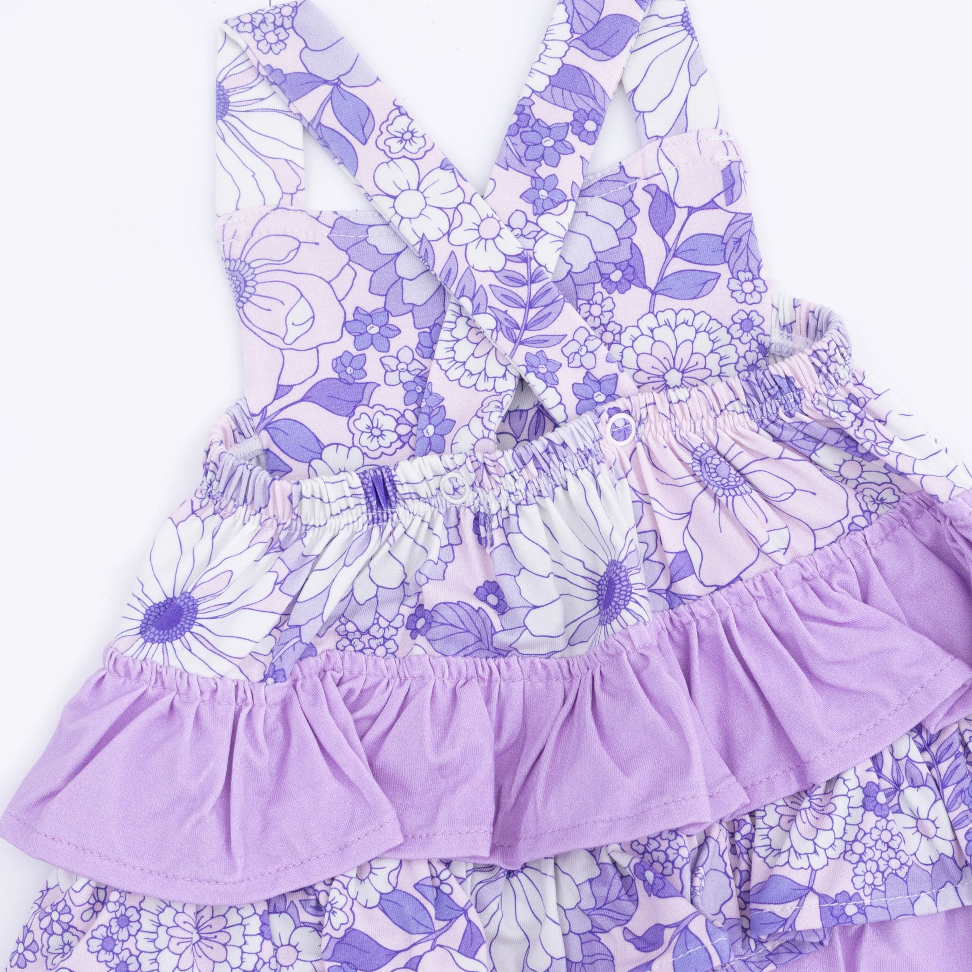 Lacy Lavender Floral - Ruffle Sunsuit - Image 3