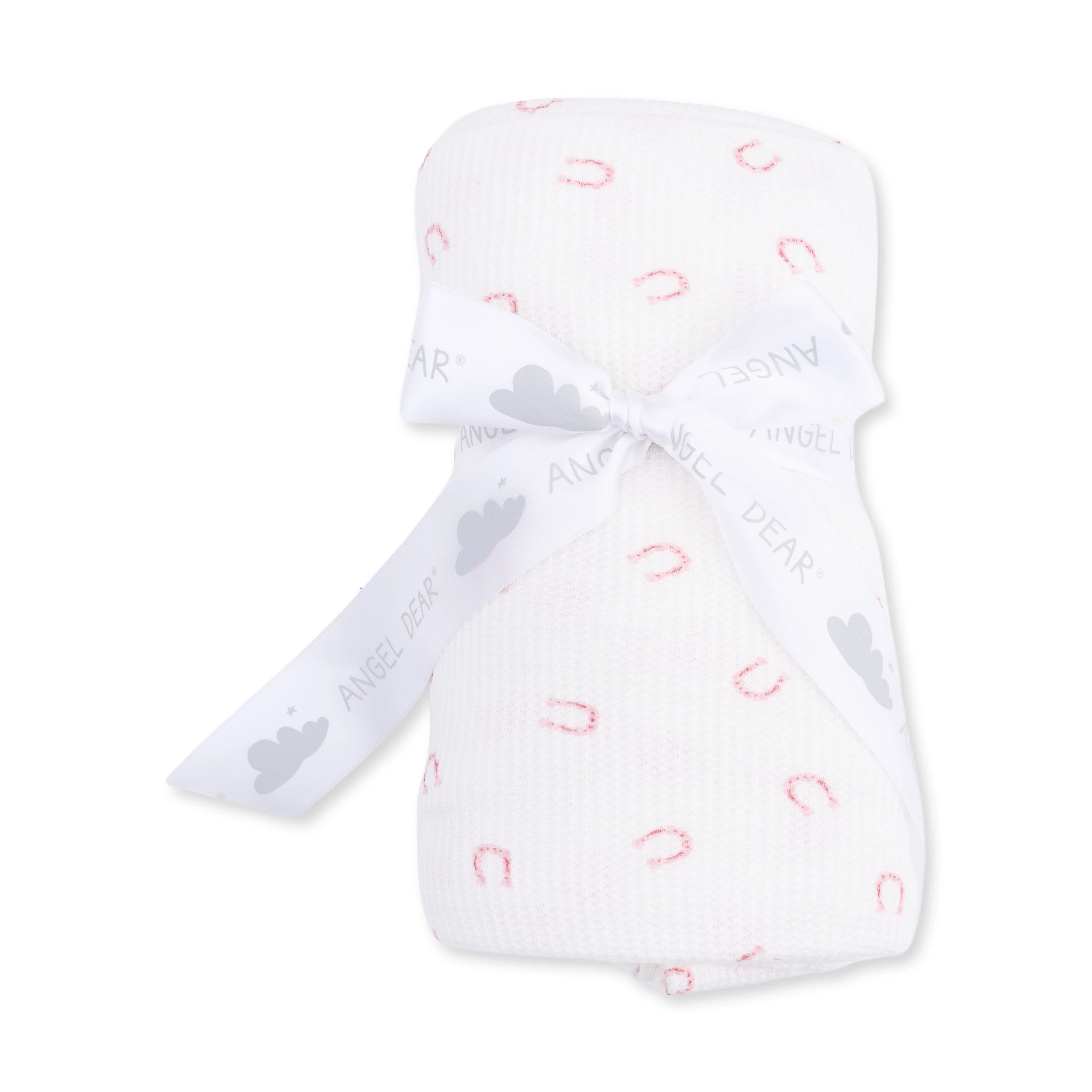 Little Horseshoes Pink - Swaddle Blanket - Image 2