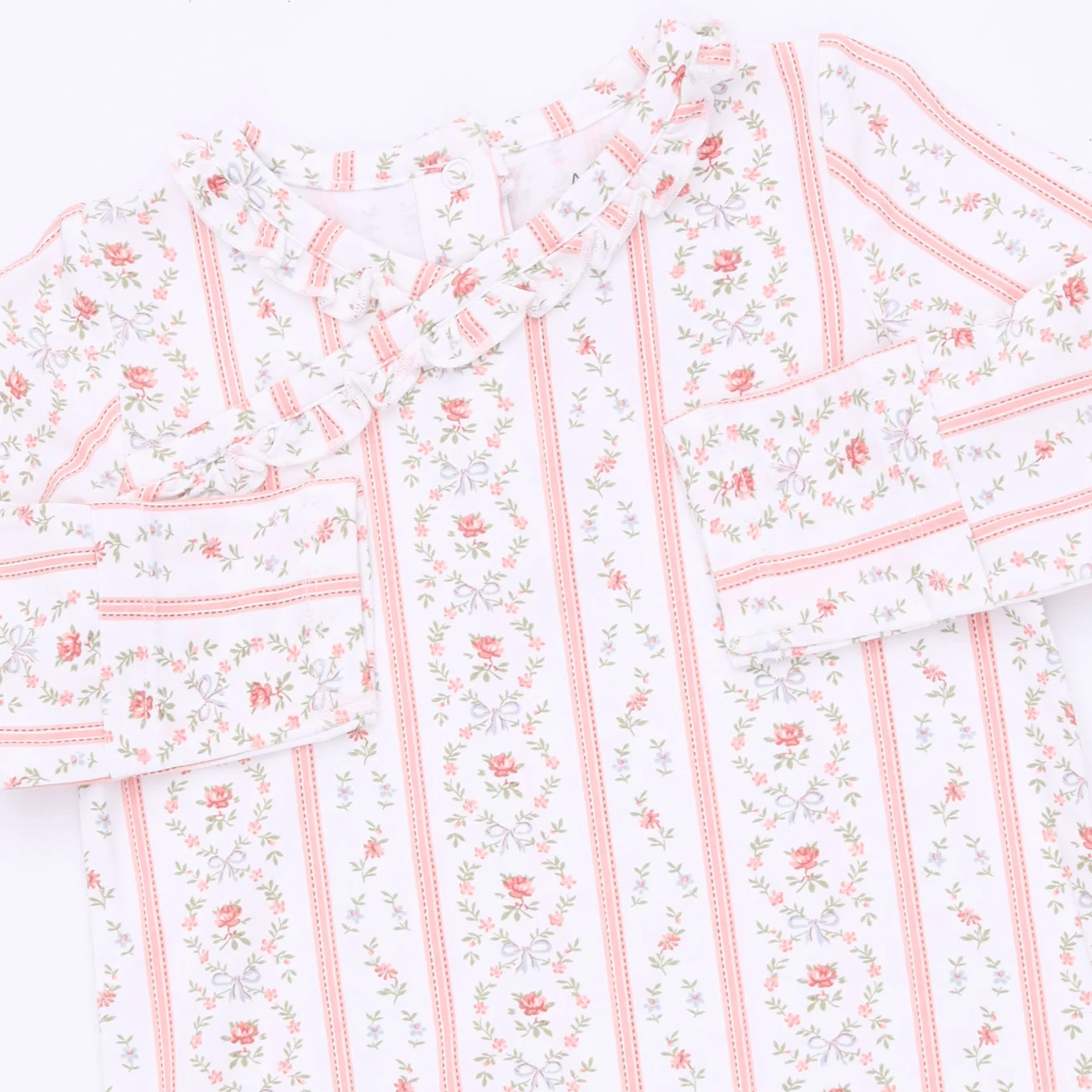 Marnie Rosebud Stripe - Kimono Gown and Knotted Hat - Image 3