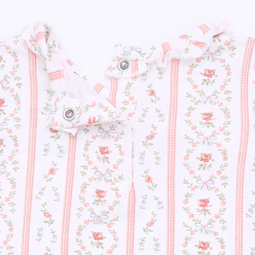Marnie Rosebud Stripe - Kimono Gown and Knotted Hat - Image 4