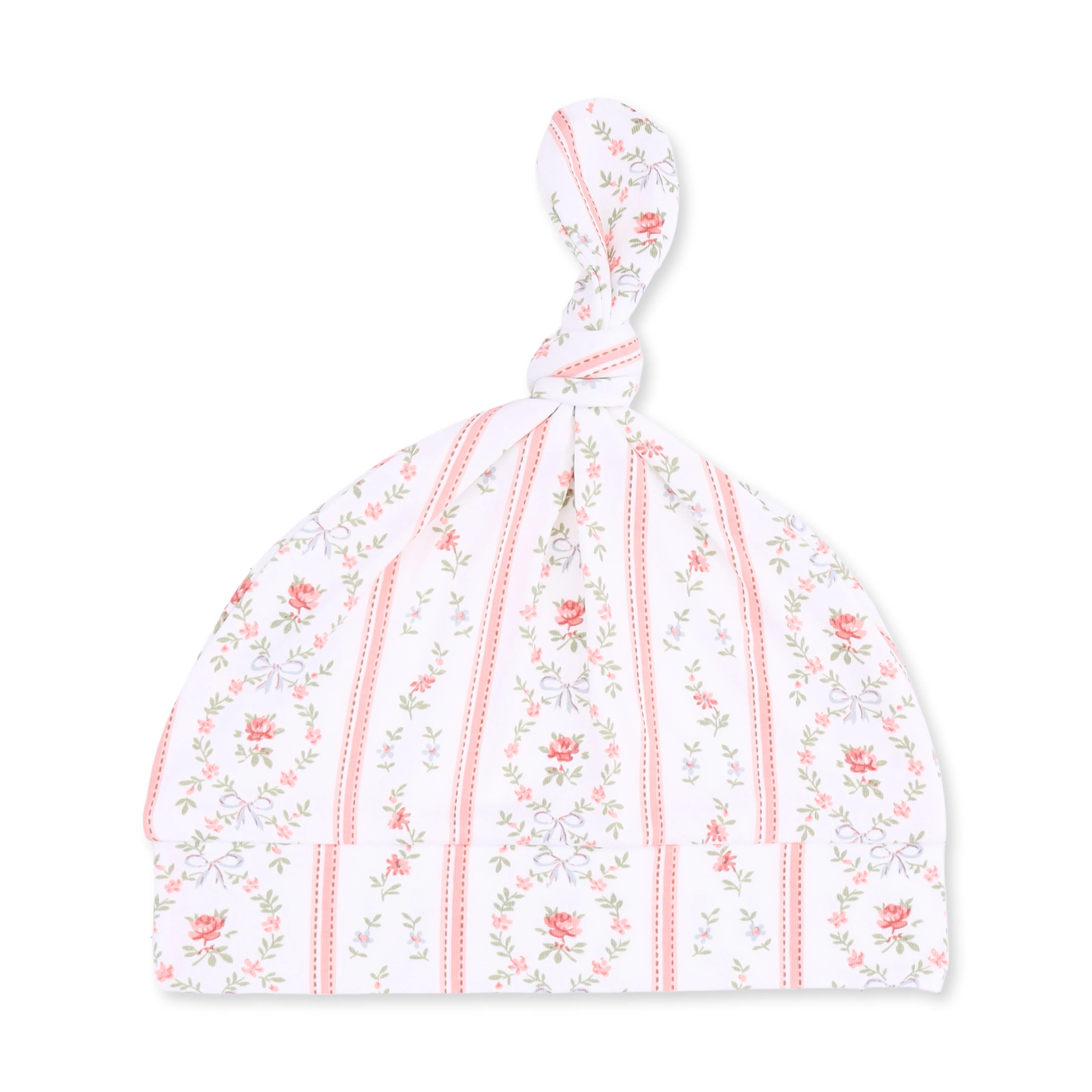Marnie Rosebud Stripe - Kimono Gown and Knotted Hat - Image 5
