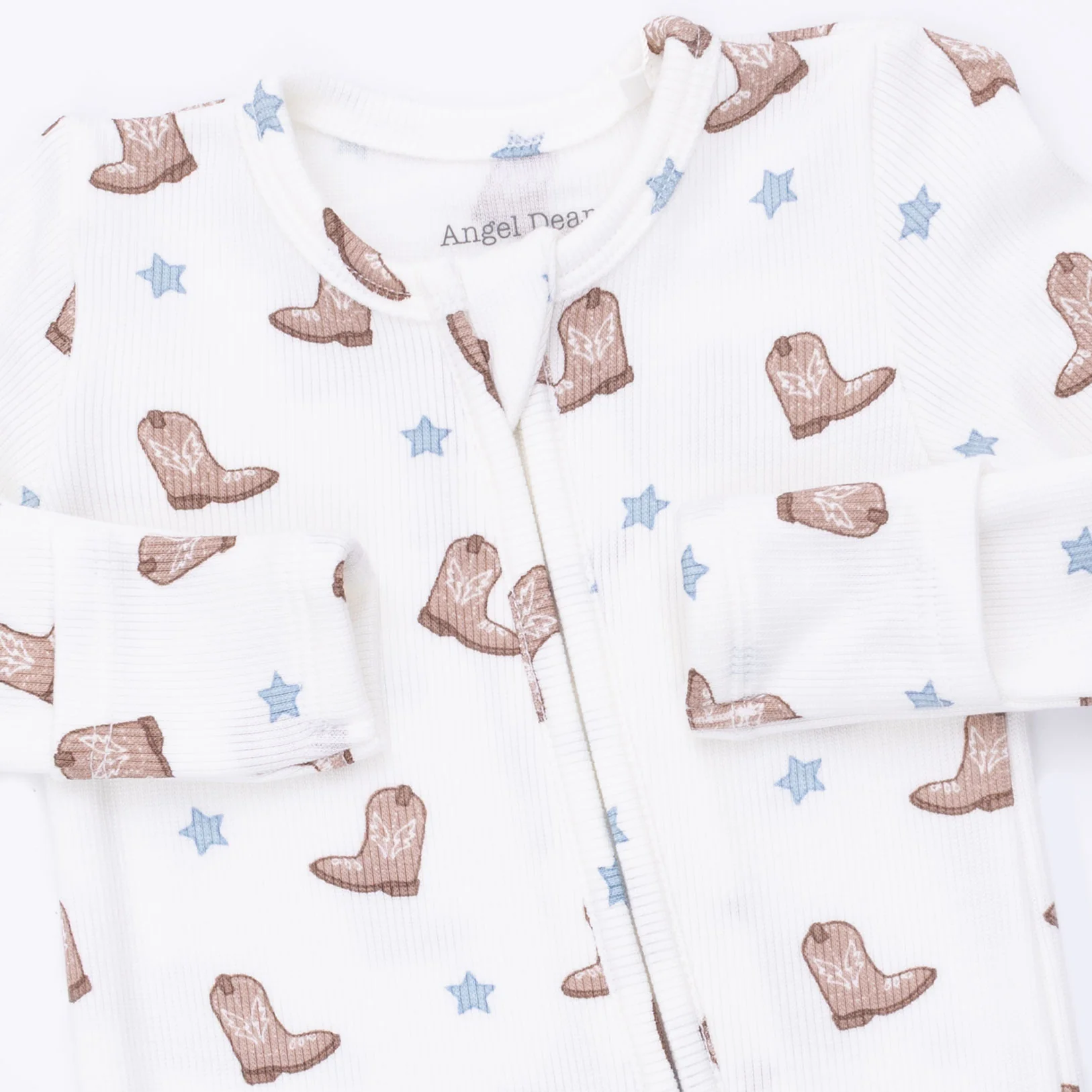 Mini Cowboy Boots - 2 Way Zipper Footie - Image 3